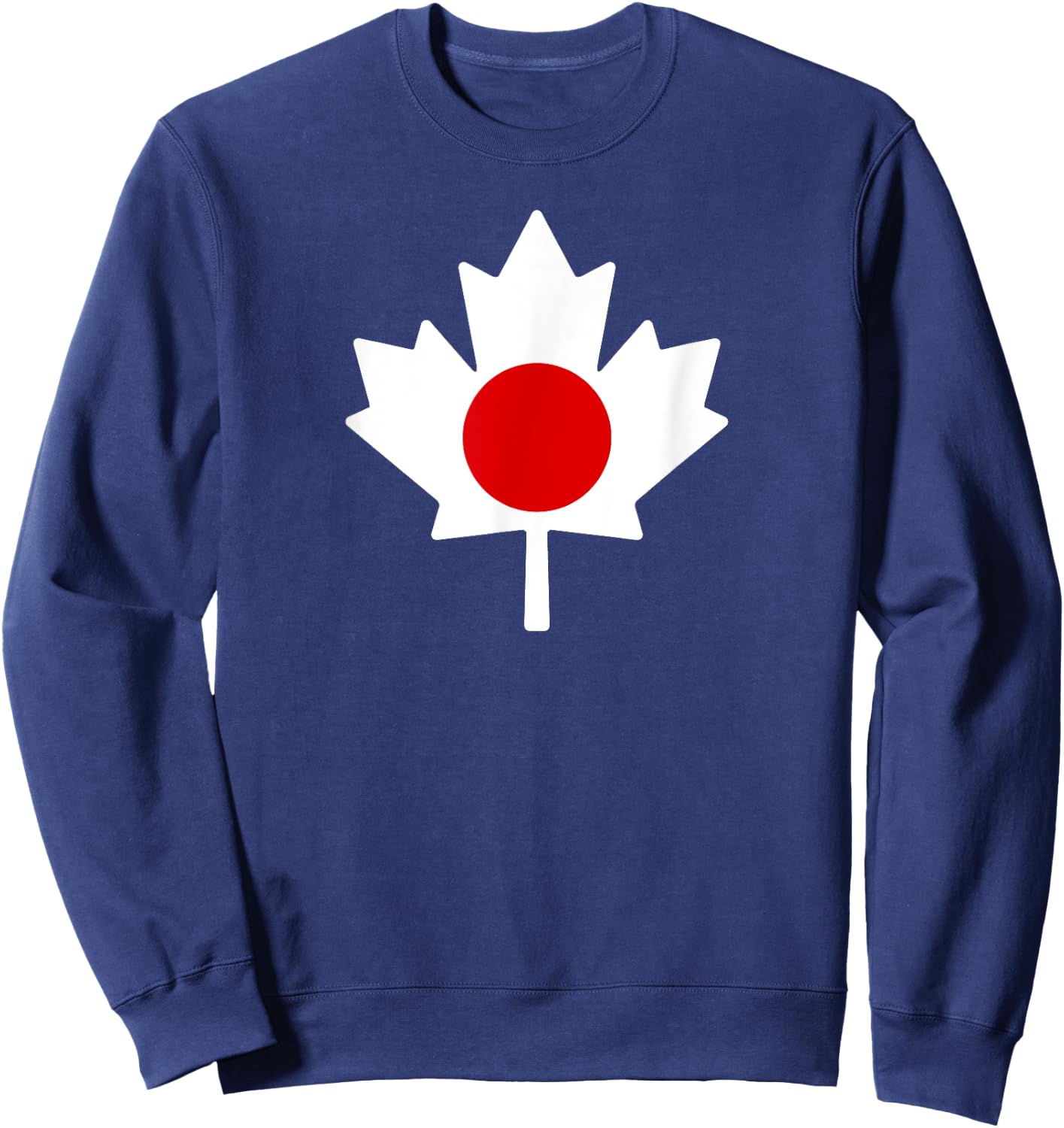 Half Canadian Japanese: Canada Japan Maple Leaf Flag Mix Sweatshirt - Sweatshirt | Navy