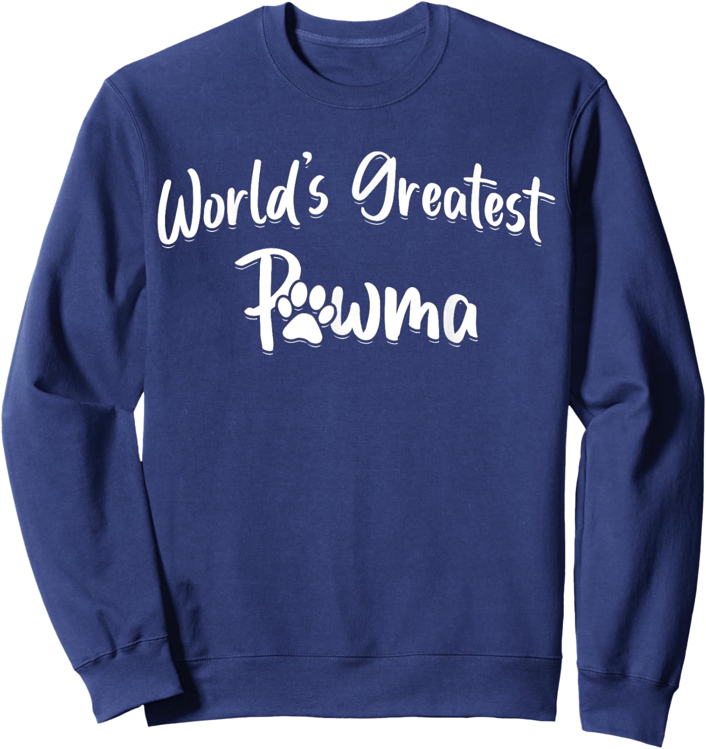 Dog Grandma Shirt Worlds Greatest Pawma Mothers Day Gifts Women Girls Kids Sweatshirt - Sweatshirt | Navy