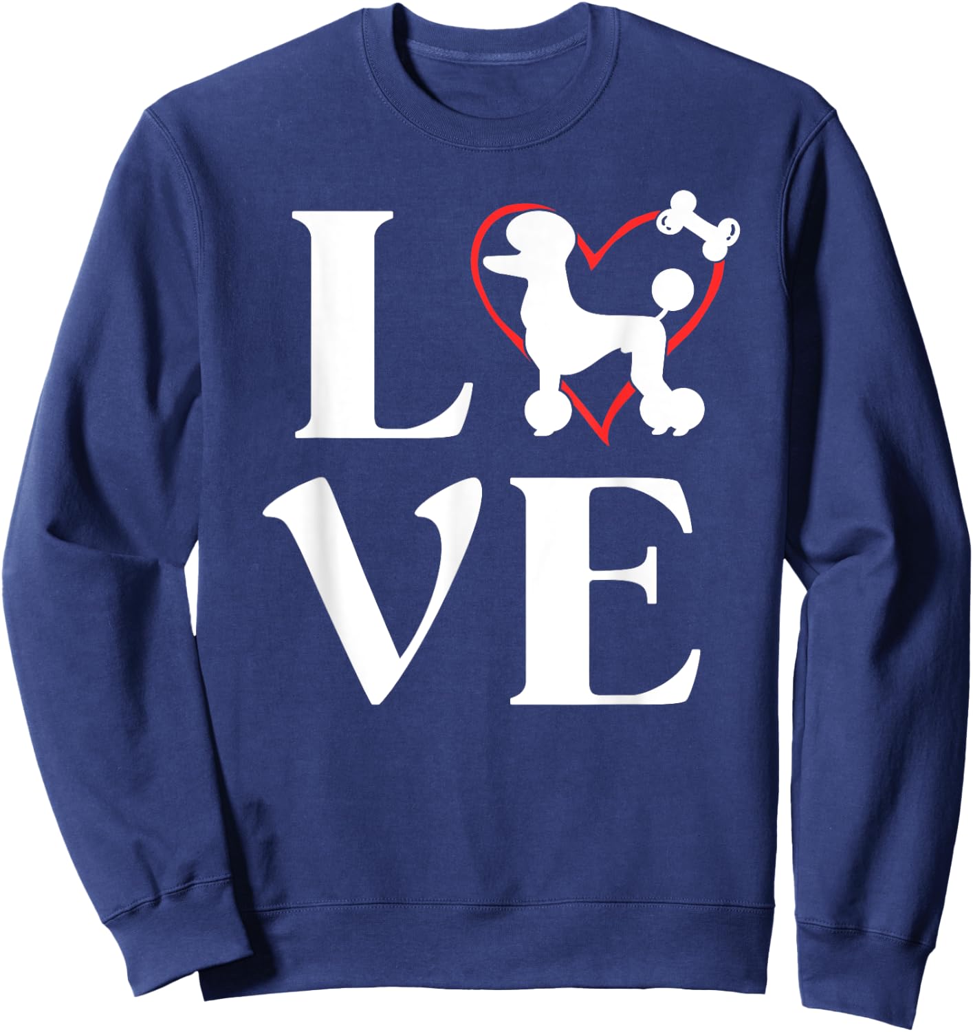Poodle Gifts Love Dogs Dog Mama Sweatshirt - Sweatshirt | Navy
