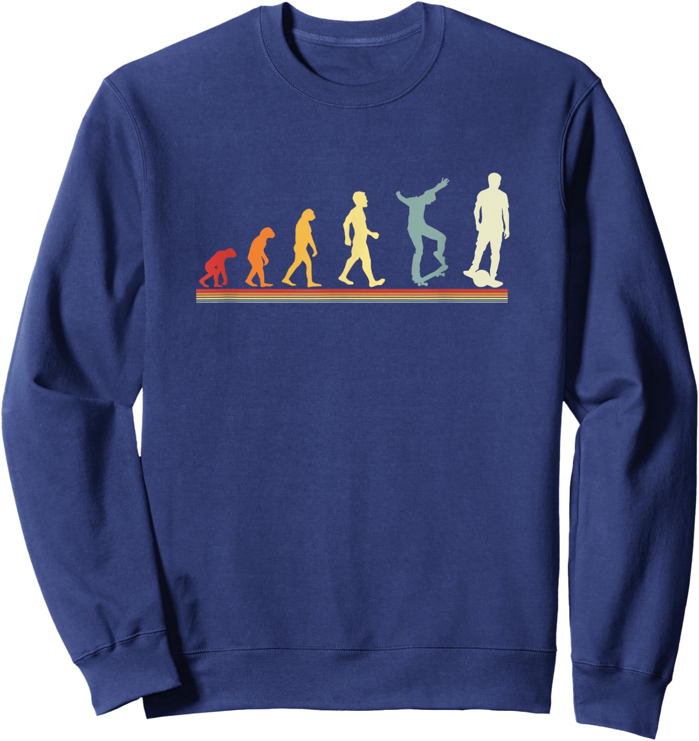 Evolution of One Wheel Electric Float Skateboard Owner Gifts Sweatshirt - Sweatshirt | Navy