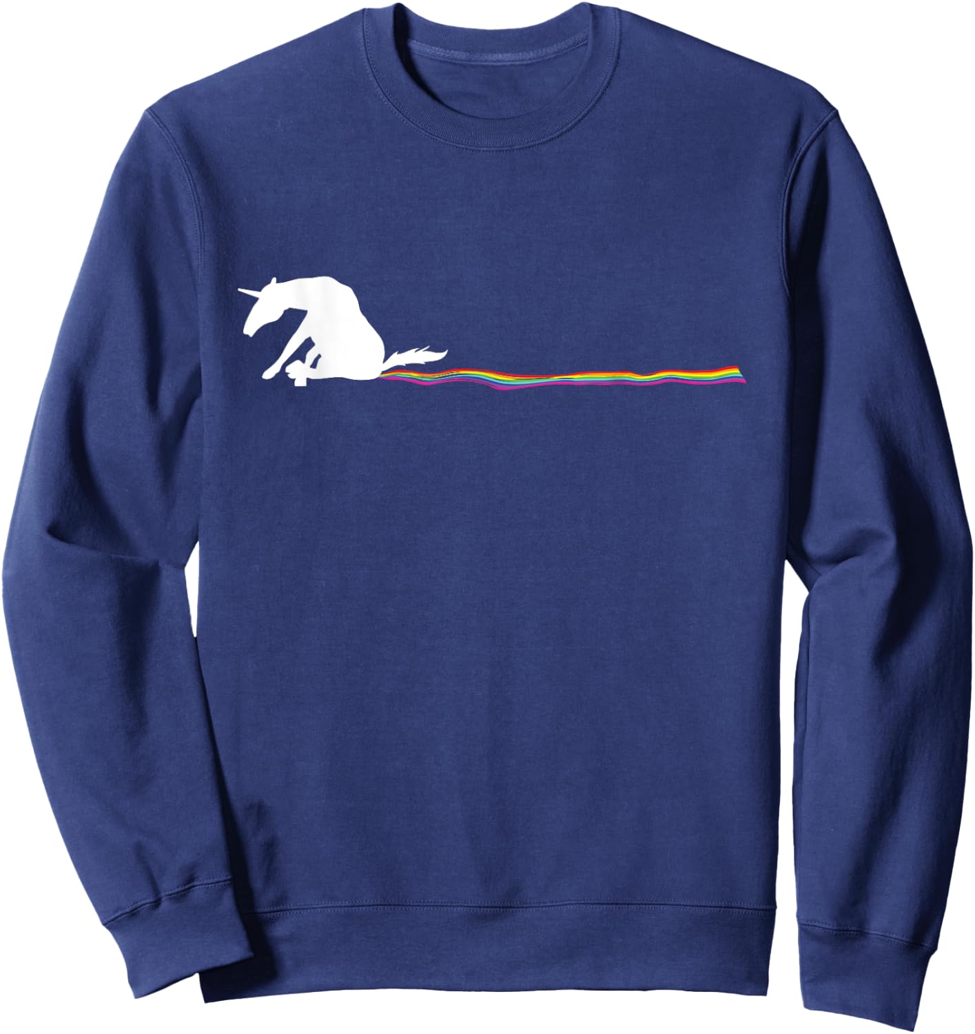 Funny unicorn dog rainbow track Women Sweatshirt - Sweatshirt | Navy