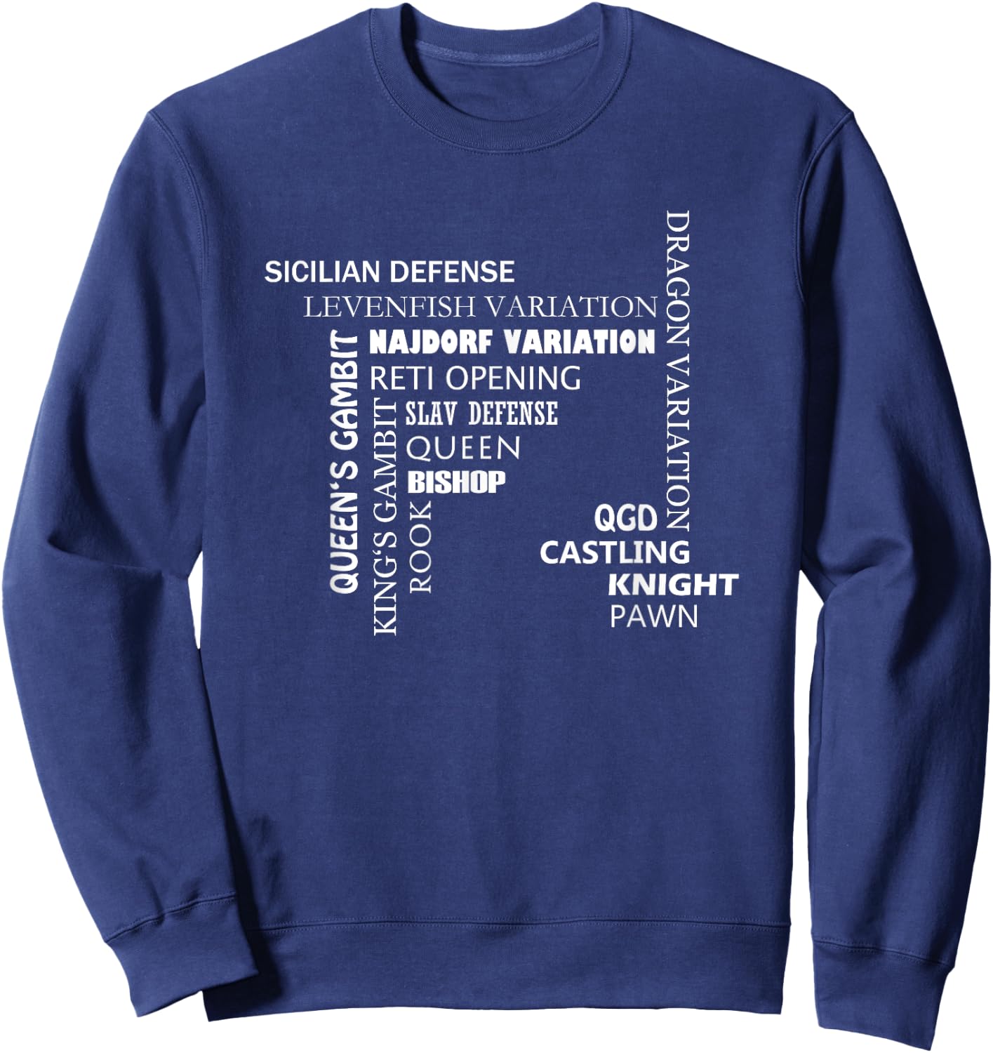 Chess Player Gift Ideas Chess Terms Sweatshirt - Sweatshirt | Navy
