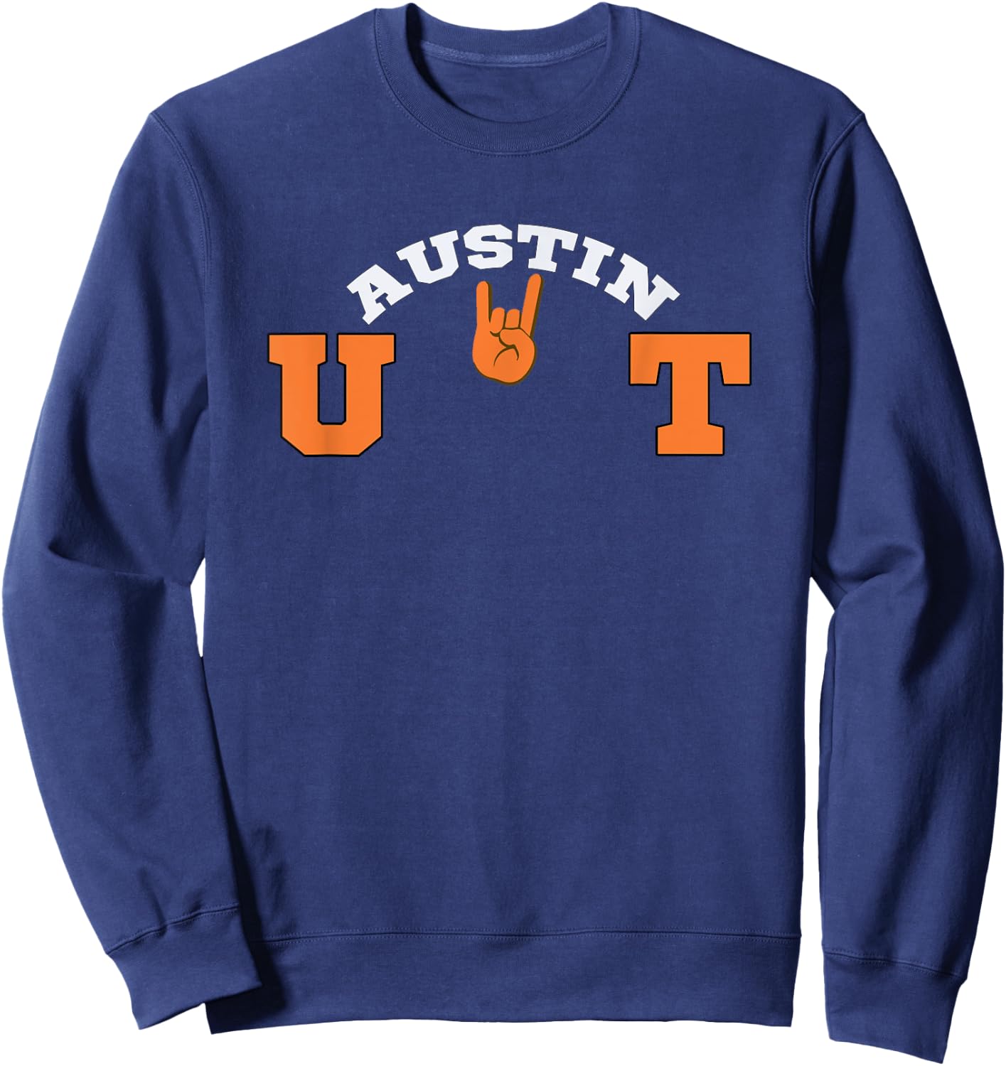 UT Austin Game Day Apparel -Adults Workout Black Small Classic Fit Short Sleeve Sweatshirt - Sweatshirt | Navy