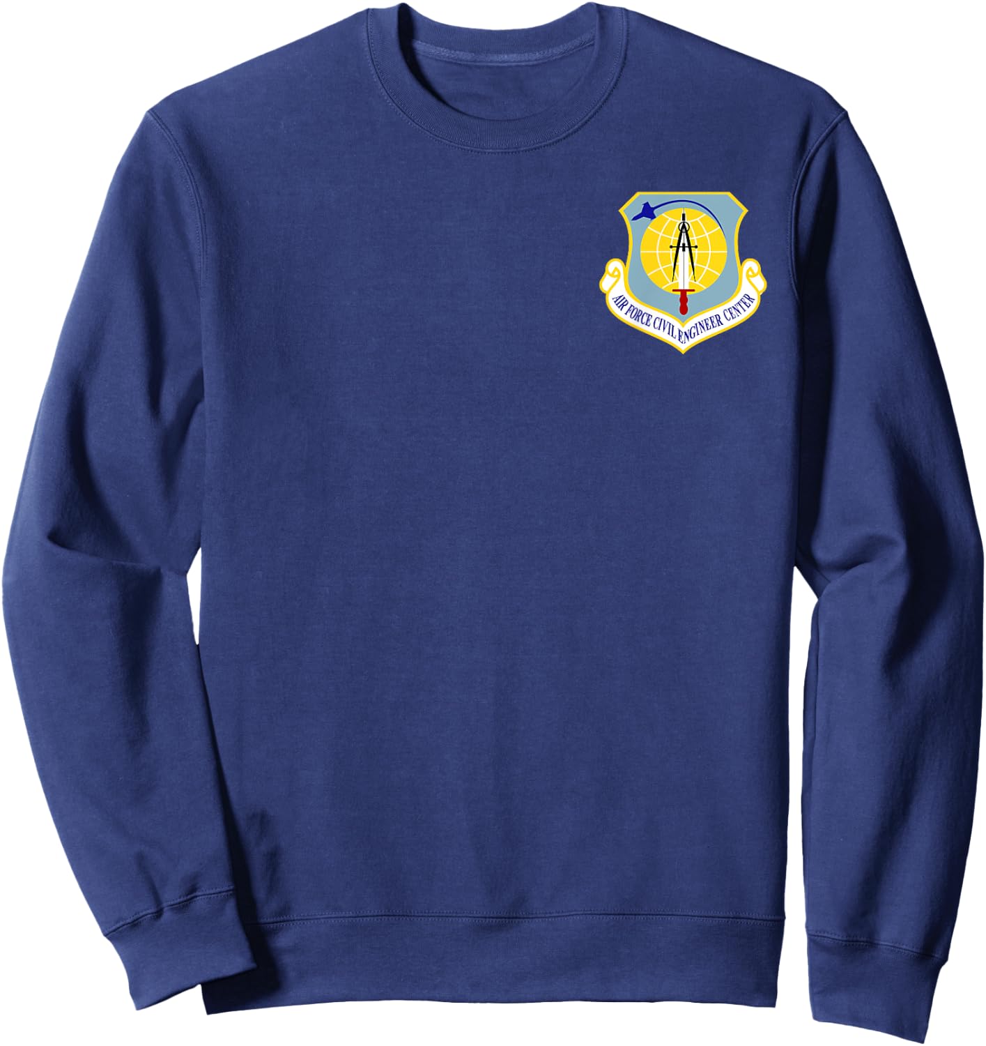 Air Force Civil Engineer Center Military Veteran Patch Sweatshirt - Sweatshirt | Navy