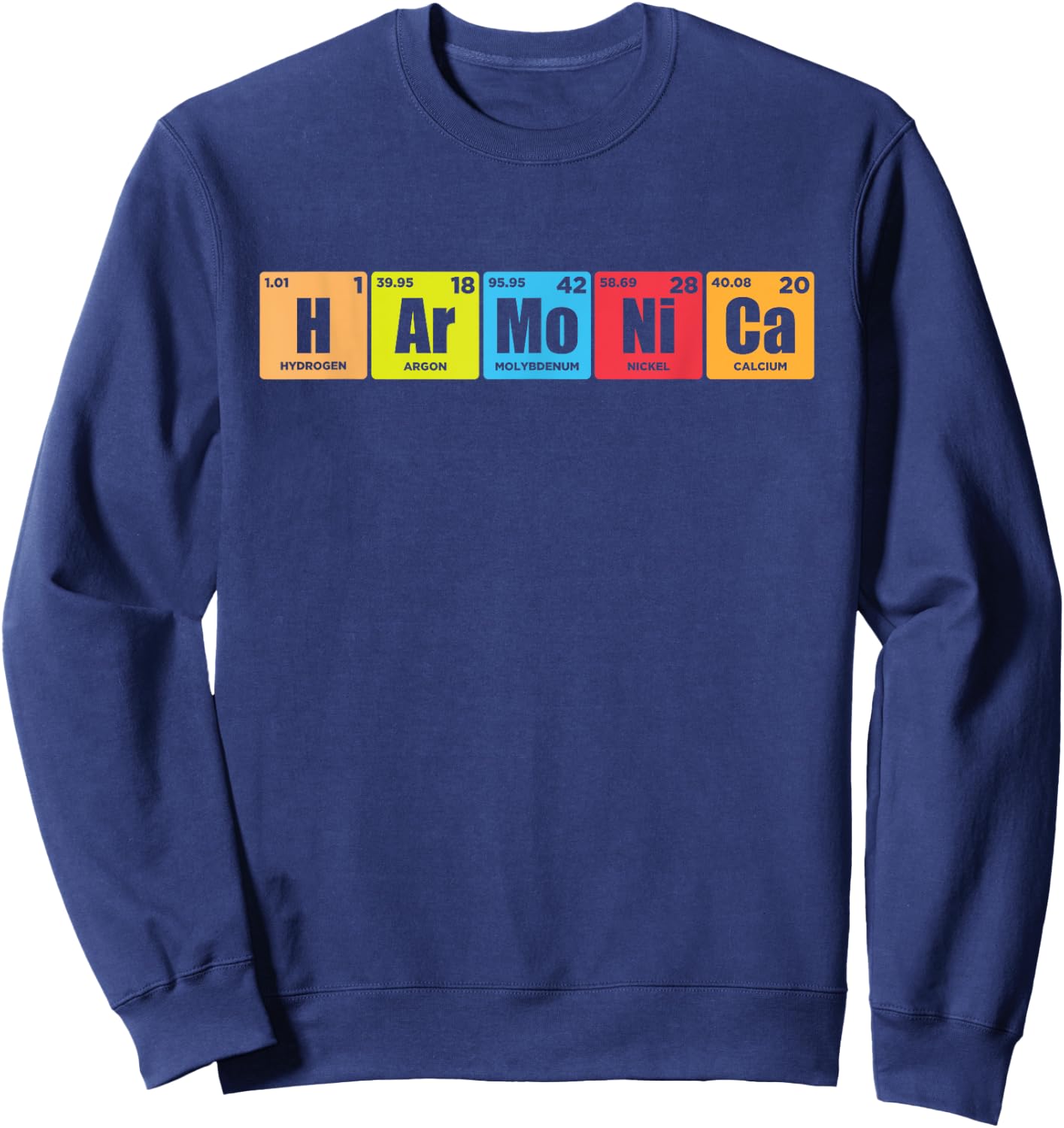 Harmonica Vintage Retro Funny Harmonica Player Gift Sweatshirt - Sweatshirt | Navy