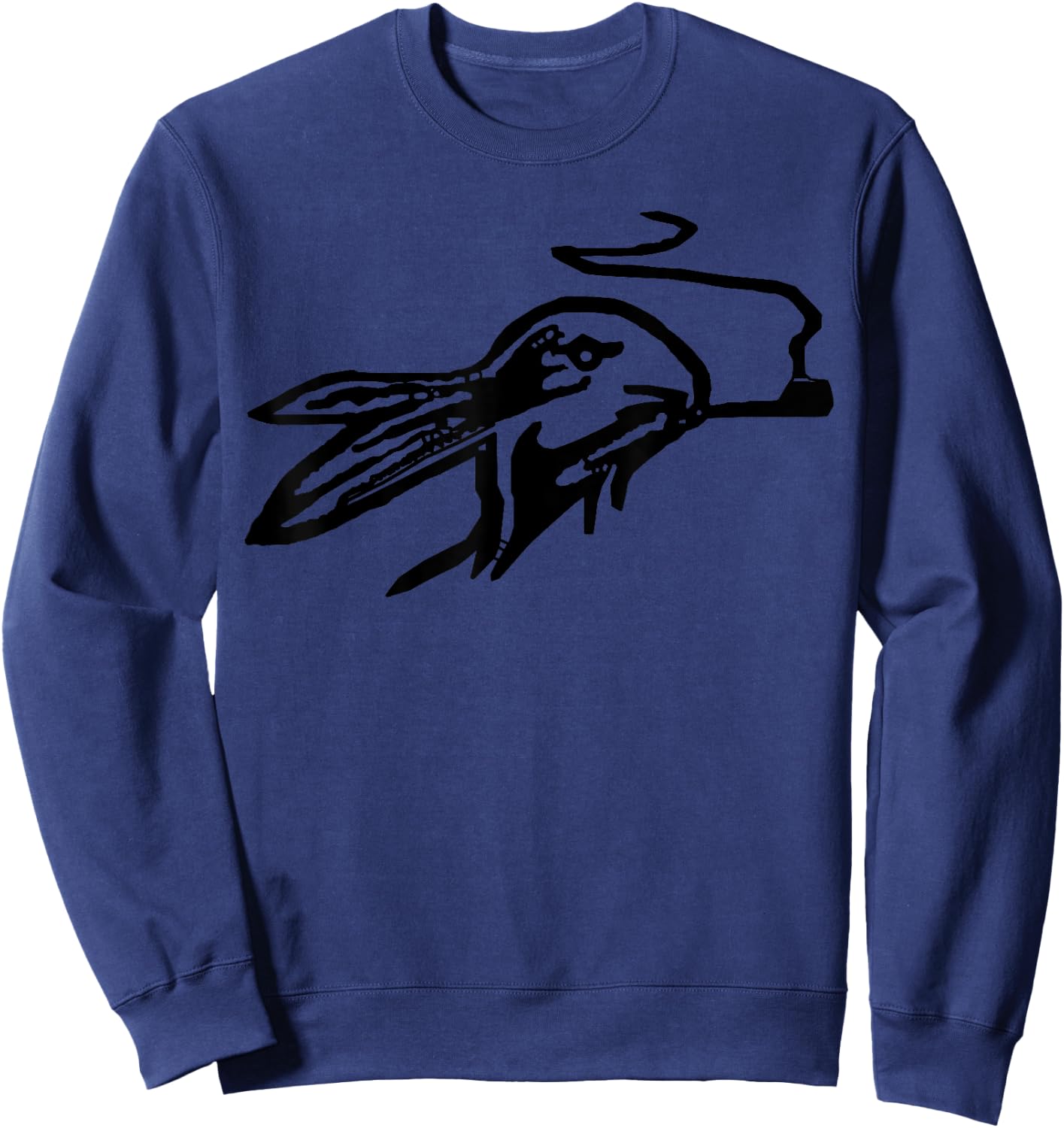 Rabbit Smoking a Pipe Sweatshirt - Sweatshirt | Navy