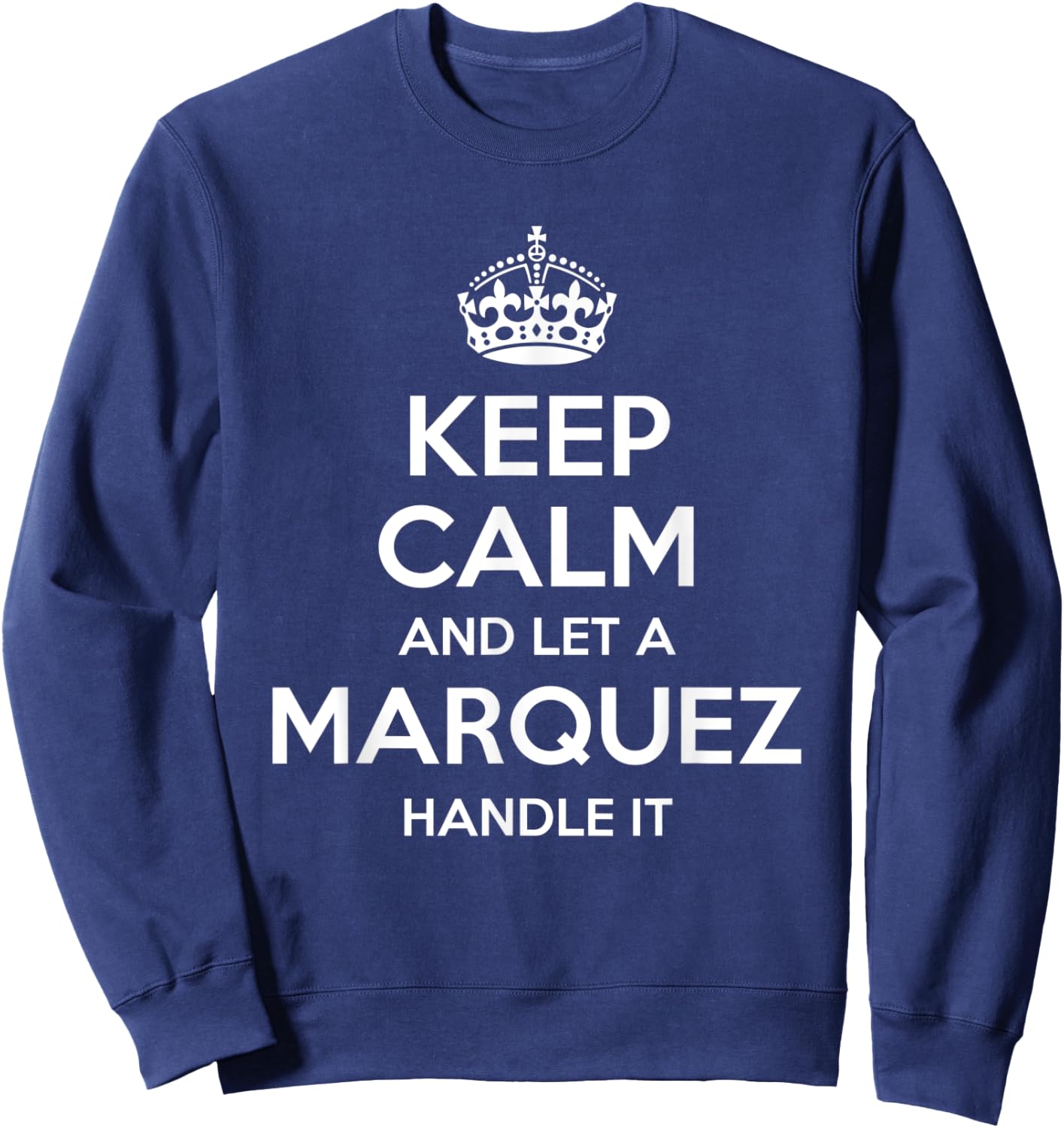 MARQUEZ Funny Surname Family Tree Birthday Reunion Gift Sweatshirt - Sweatshirt | Navy