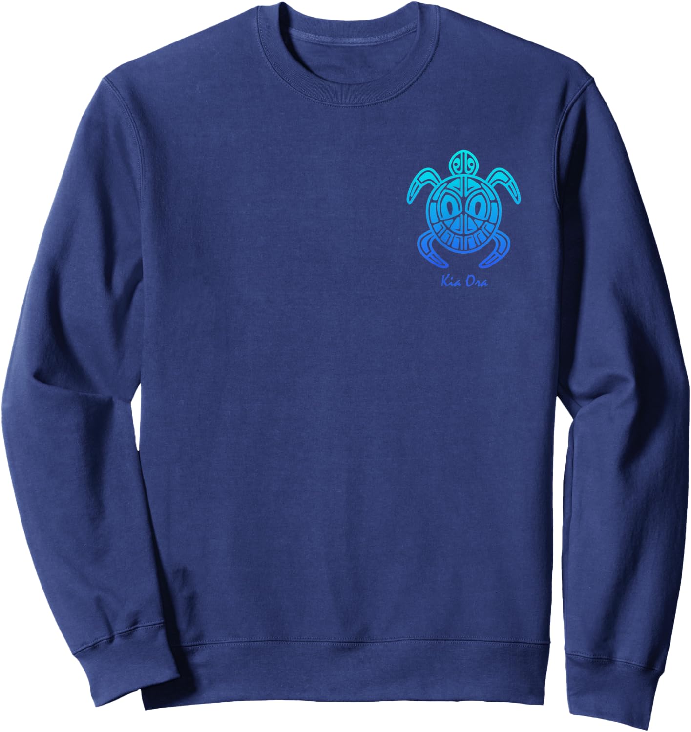 Culture Turtle Blue Symbol, Haka Kia Ora Dance New Zealand Sweatshirt - Sweatshirt | Navy
