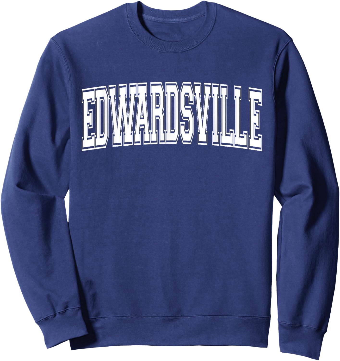 EDWARDSVILLE IL ILLINOIS USA Vintage Sports Varsity Style Sweatshirt - Sweatshirt | Navy