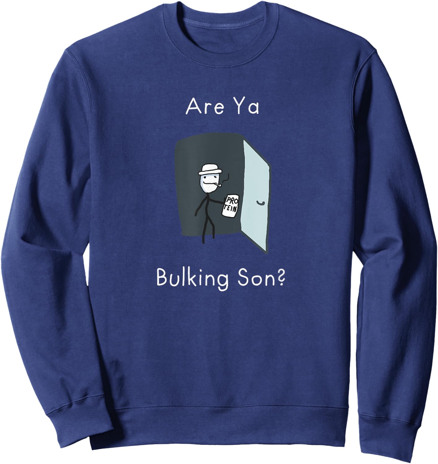Are Ya Bulking Son Gym Meme Sweatshirt - Sweatshirt | Navy