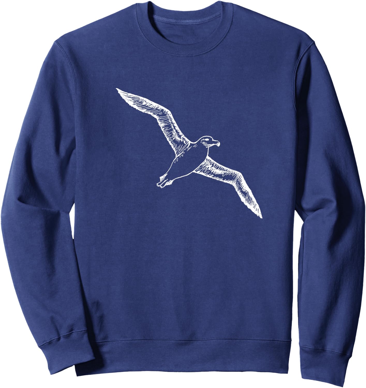 Flying Albatross Bird Design Gift Bird Lover Men Women Sweatshirt - Sweatshirt | Navy