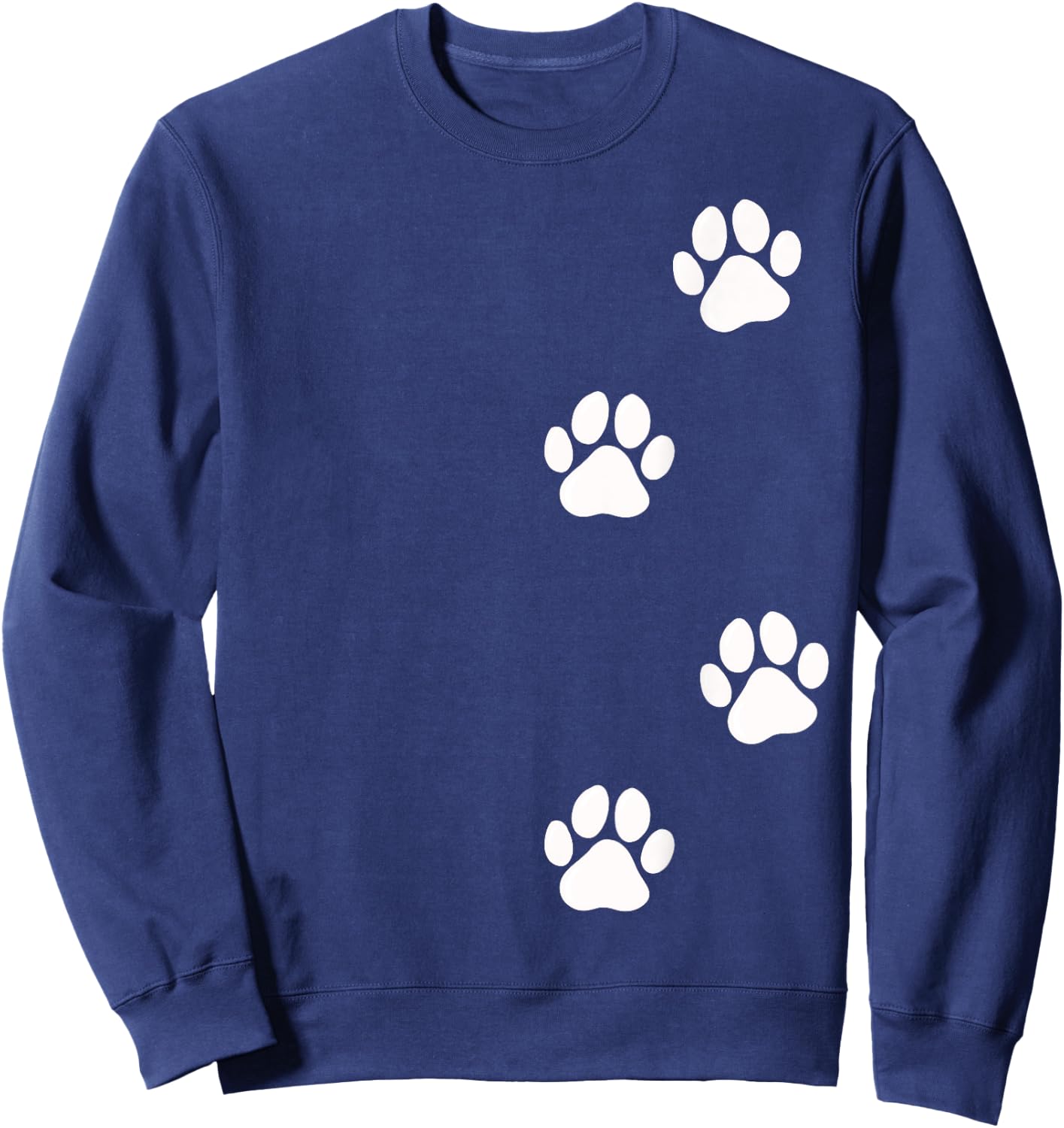 Paw Print Dog Cat Pet Lover Women Girls Kids Sweatshirt - Sweatshirt | Navy