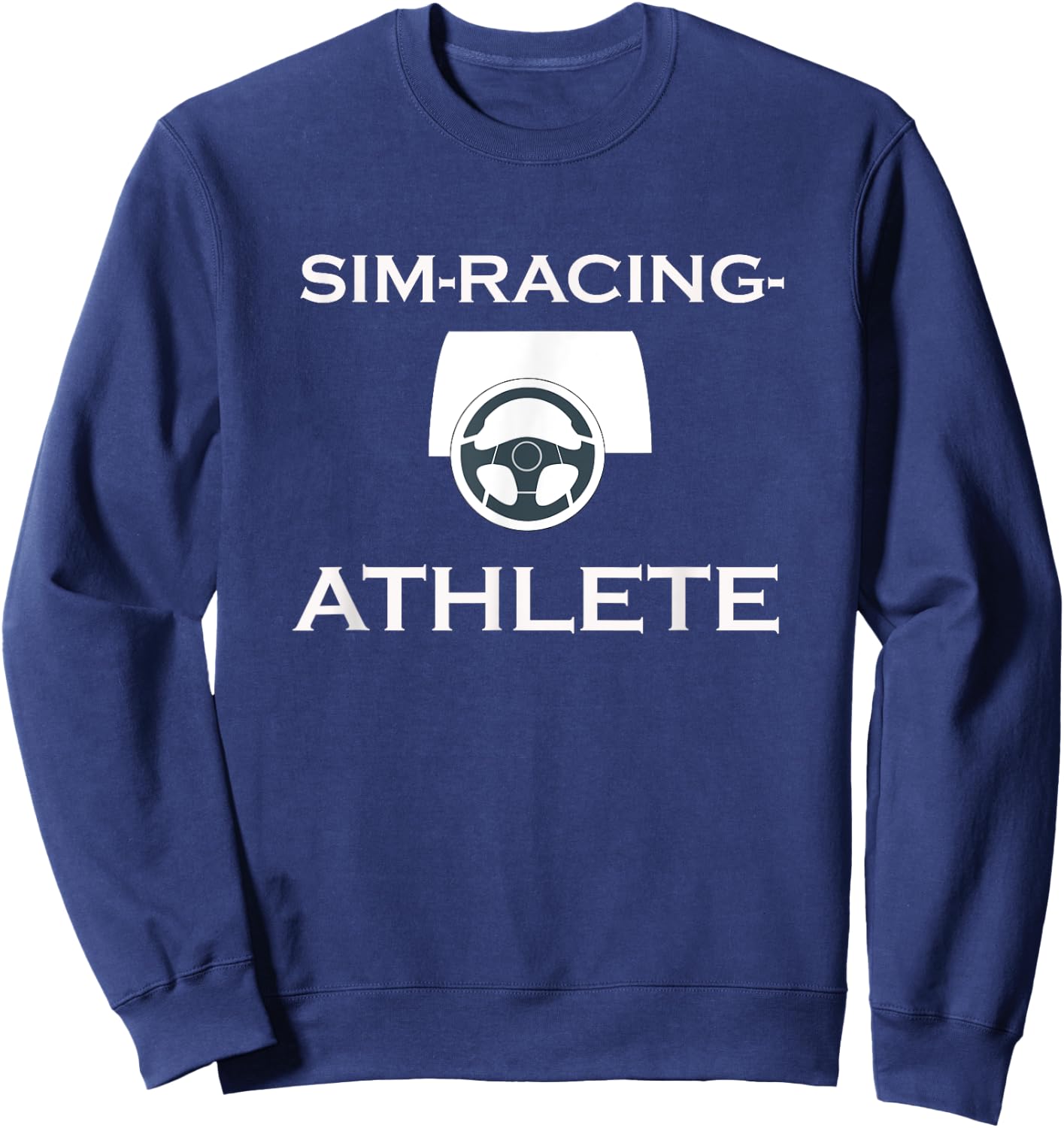 Sim-Racing Athlete Fun Novelty E-racing Design Sweatshirt - Sweatshirt | Navy