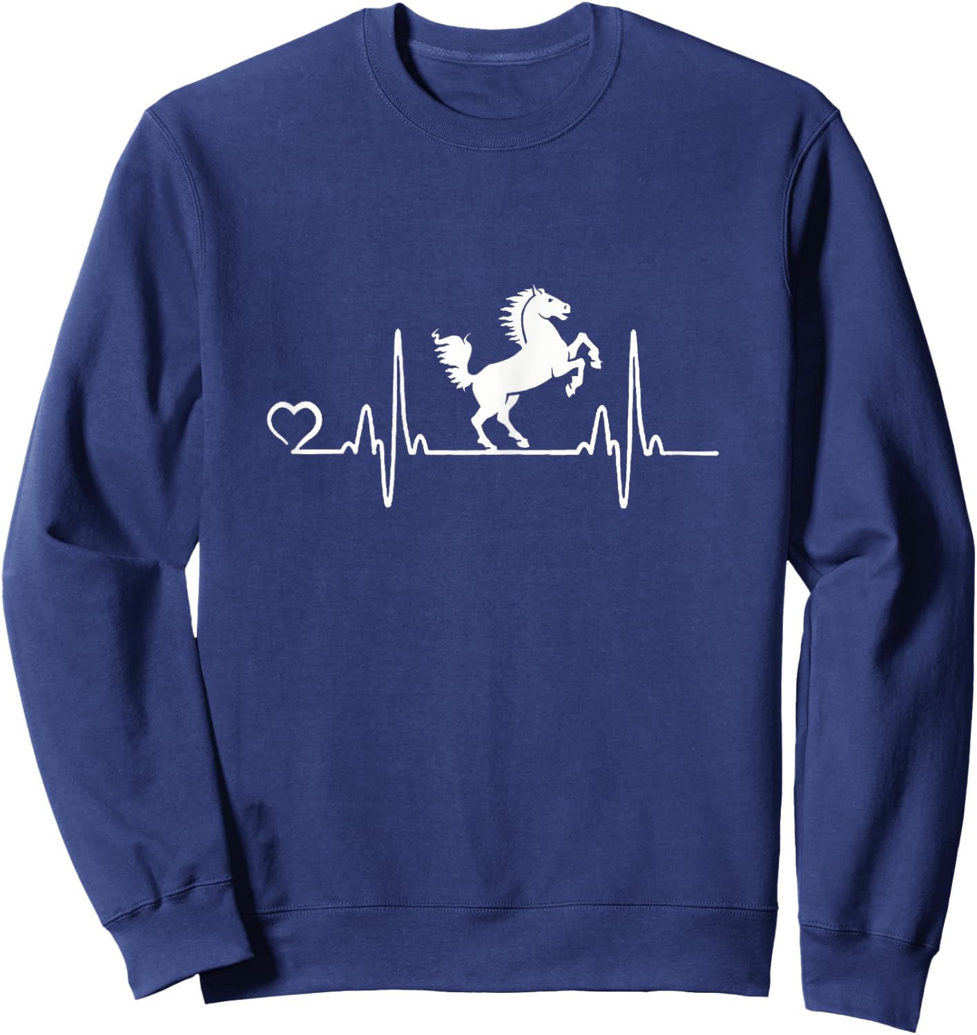 Horse Heartbeat Dressage and Girls Graphic Sweatshirt - Sweatshirt | Navy