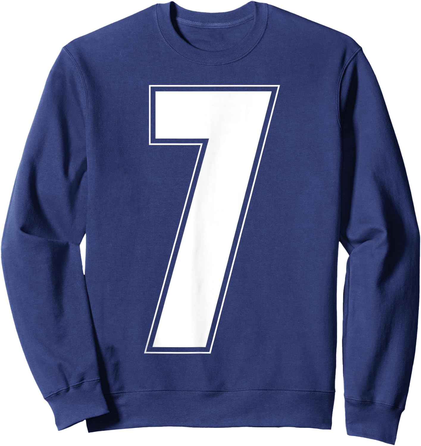 Halloween Group Costume #7 Sports Jersey Number 7 Sweatshirt - Sweatshirt | Navy
