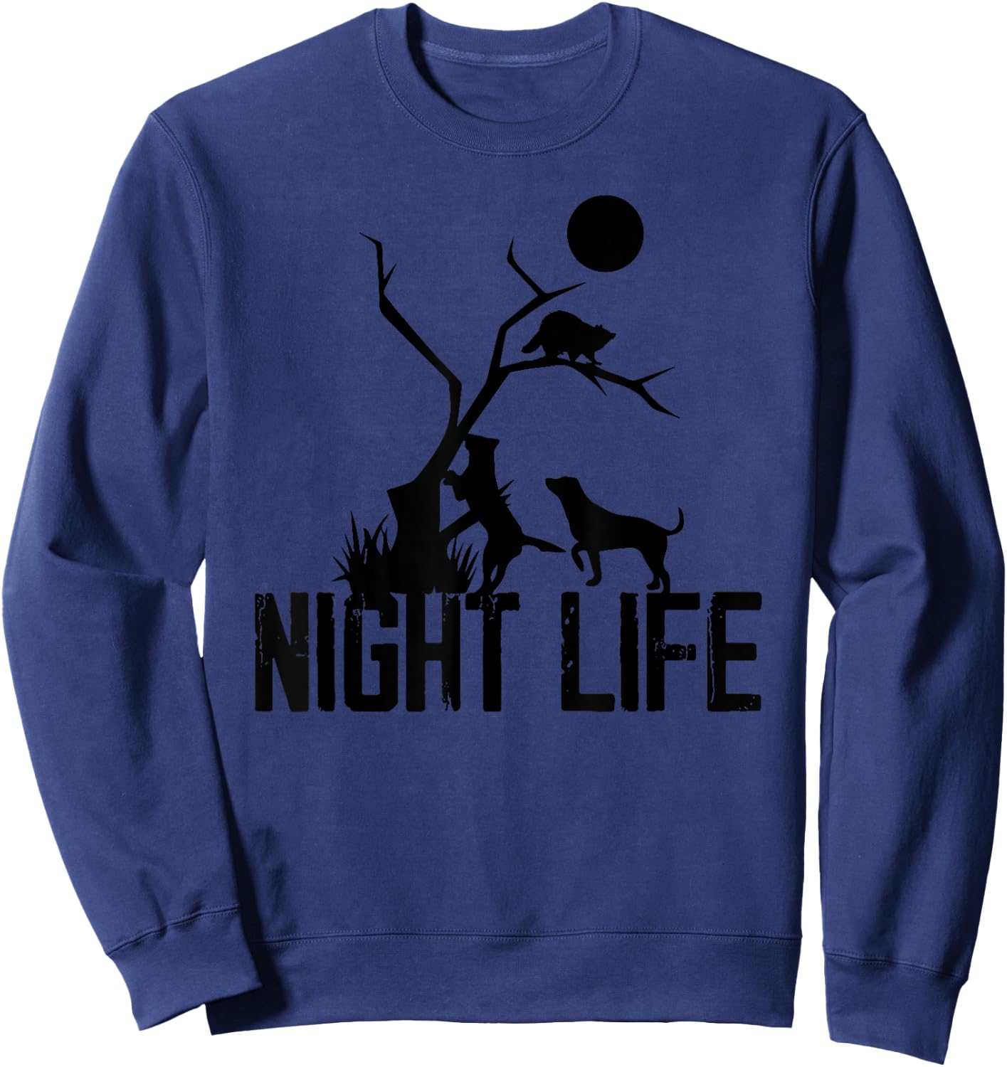 Coon Hound Hunting Night Life Hunting Dog Coon Hunting Women Sweatshirt - Sweatshirt | Navy