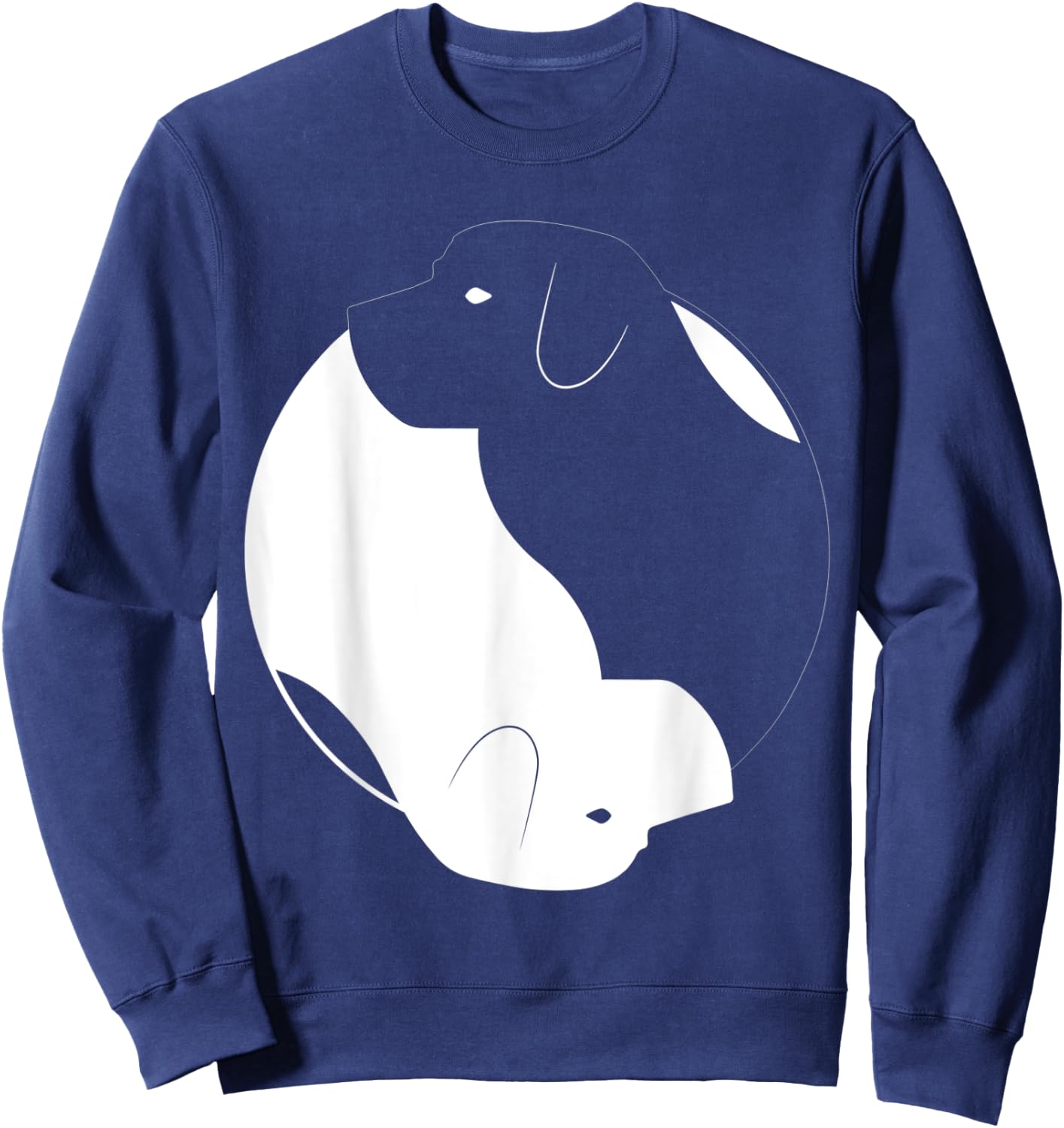 Yin Yang Labrador Funny Retriever Symbol Zen Meditation Sweatshirt - Sweatshirt | Navy