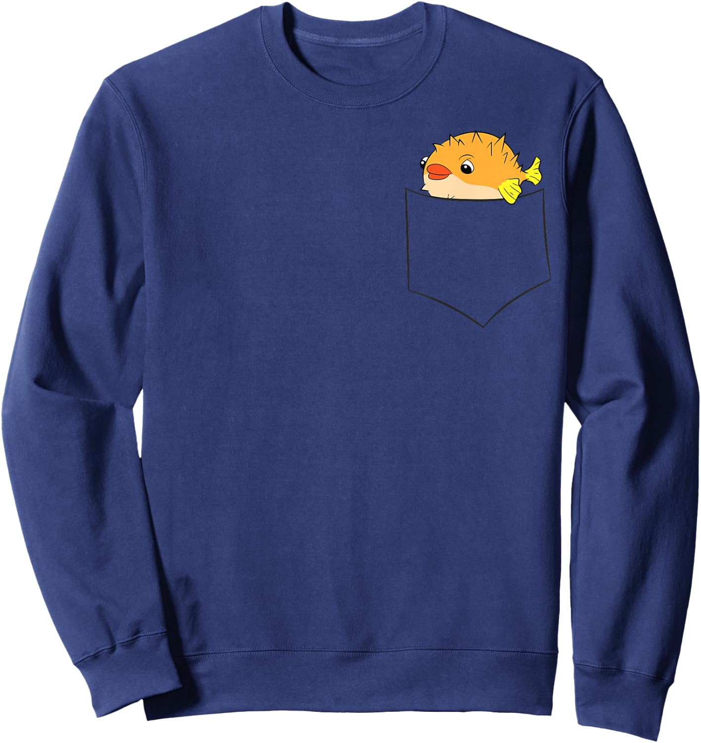 Funny Pufferfish In The Pocket Pufferfish Sweatshirt - Sweatshirt | Navy