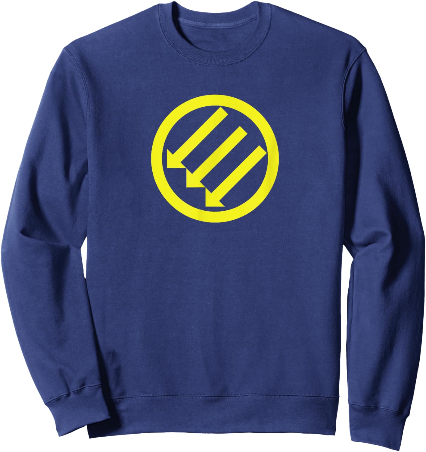 Yellow Three Arrows Iron Front Sweatshirt - Sweatshirt | Navy