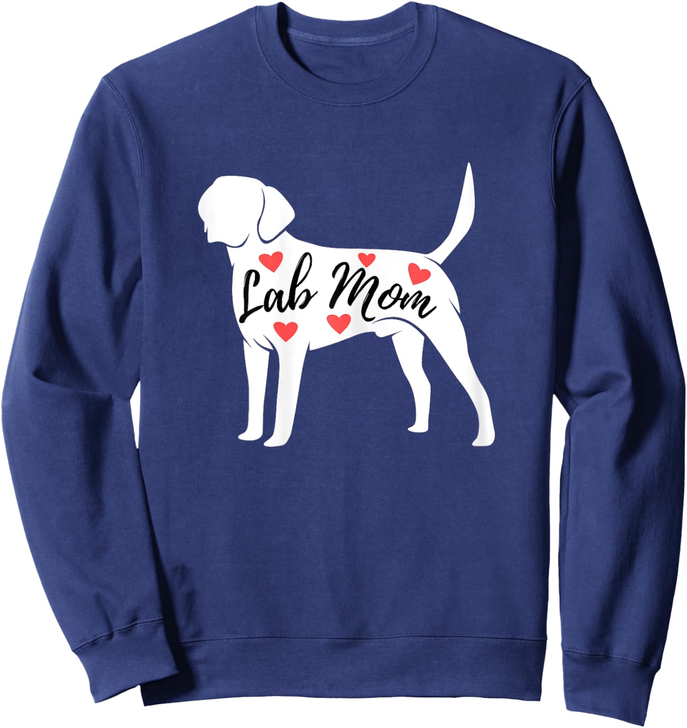 Lab Mom - Labrador Retriever Lover Dog Owner Pet Girls Kids Sweatshirt - Sweatshirt | Navy