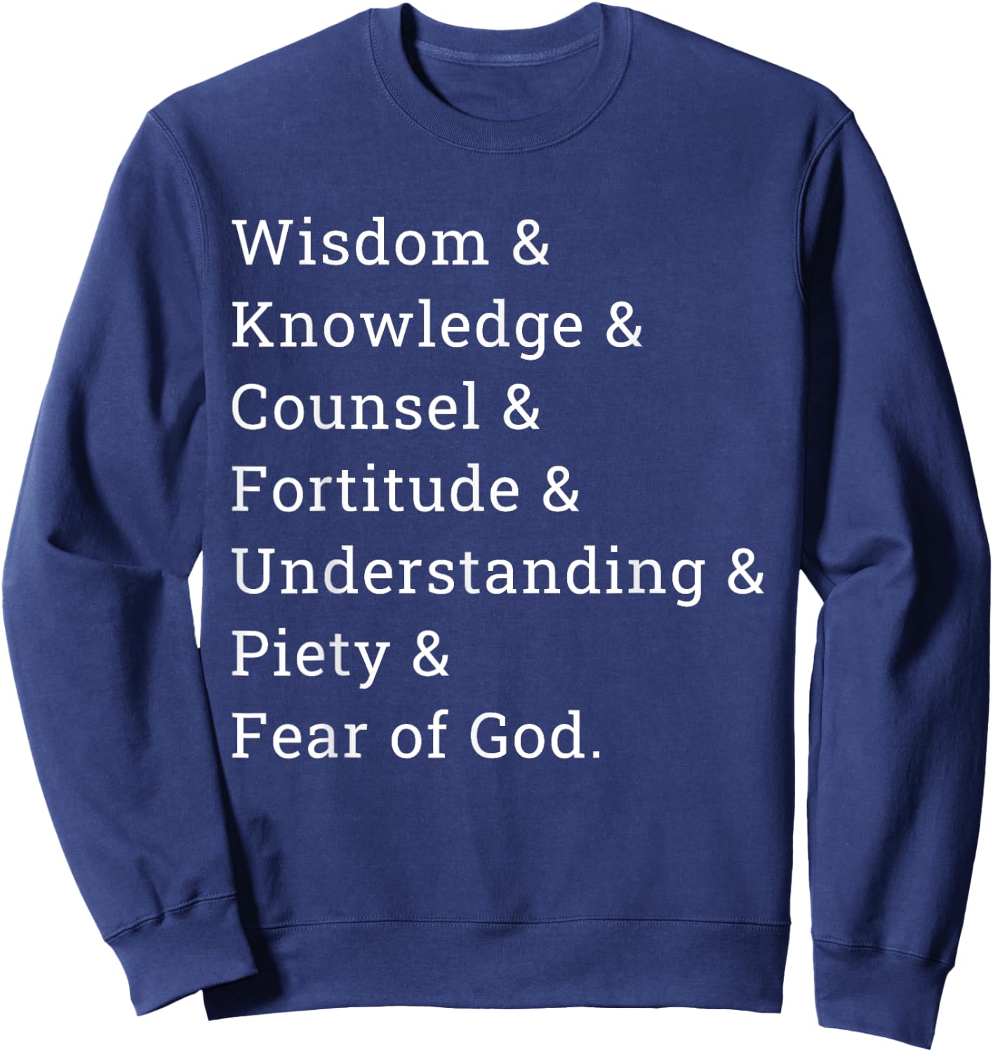 7 Gifts Of The Holy Spirit Sweatshirt - Sweatshirt | Navy