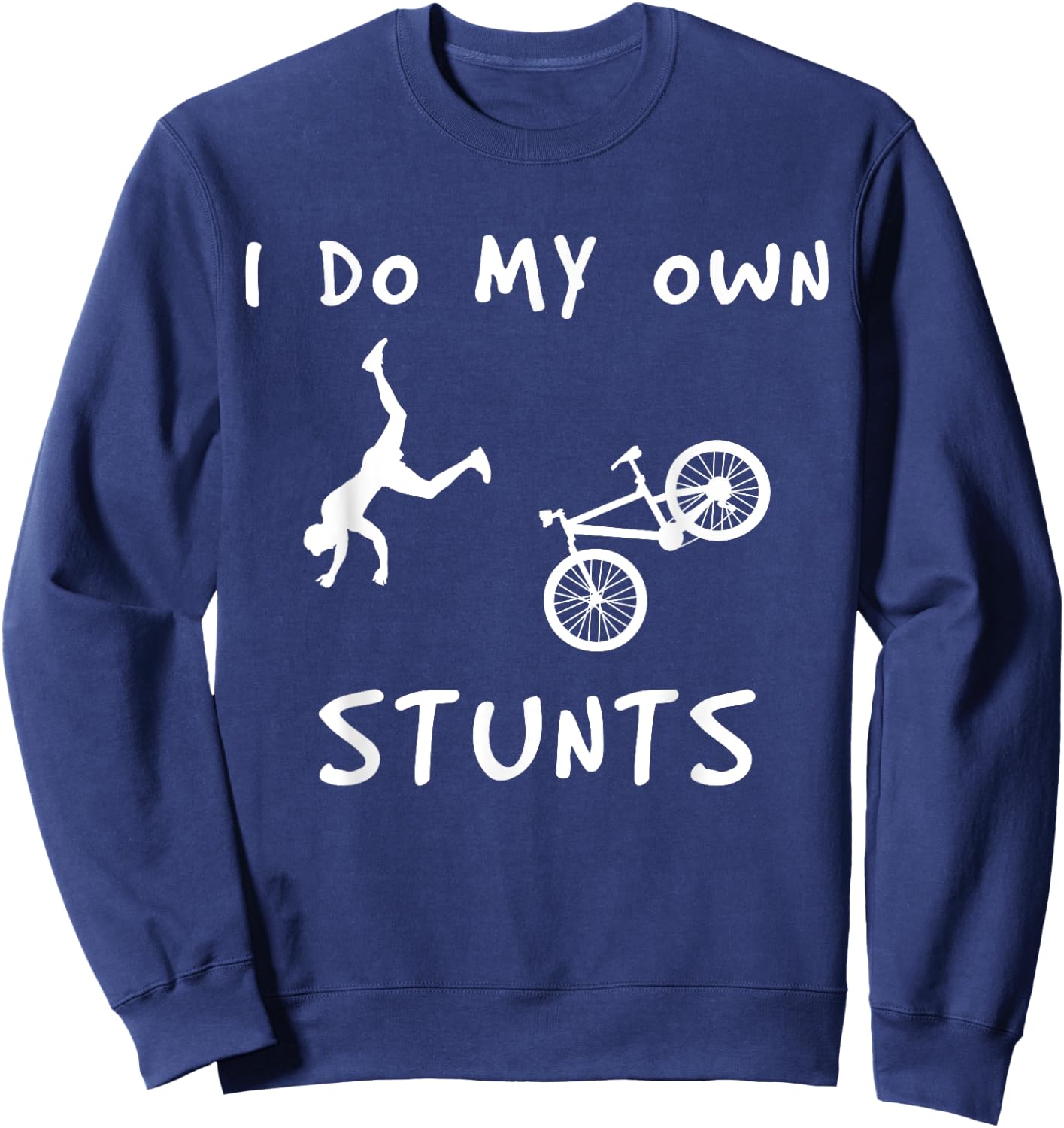 Bicycle Stunt Gift - Bicycle Stuntman Sweatshirt - Sweatshirt | Navy