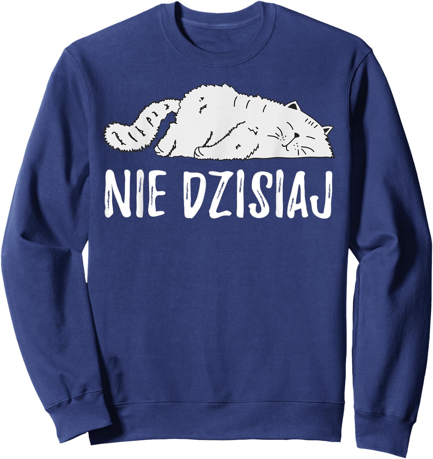 Funny Polish Cat Poland Polska Sweatshirt - Sweatshirt | Navy