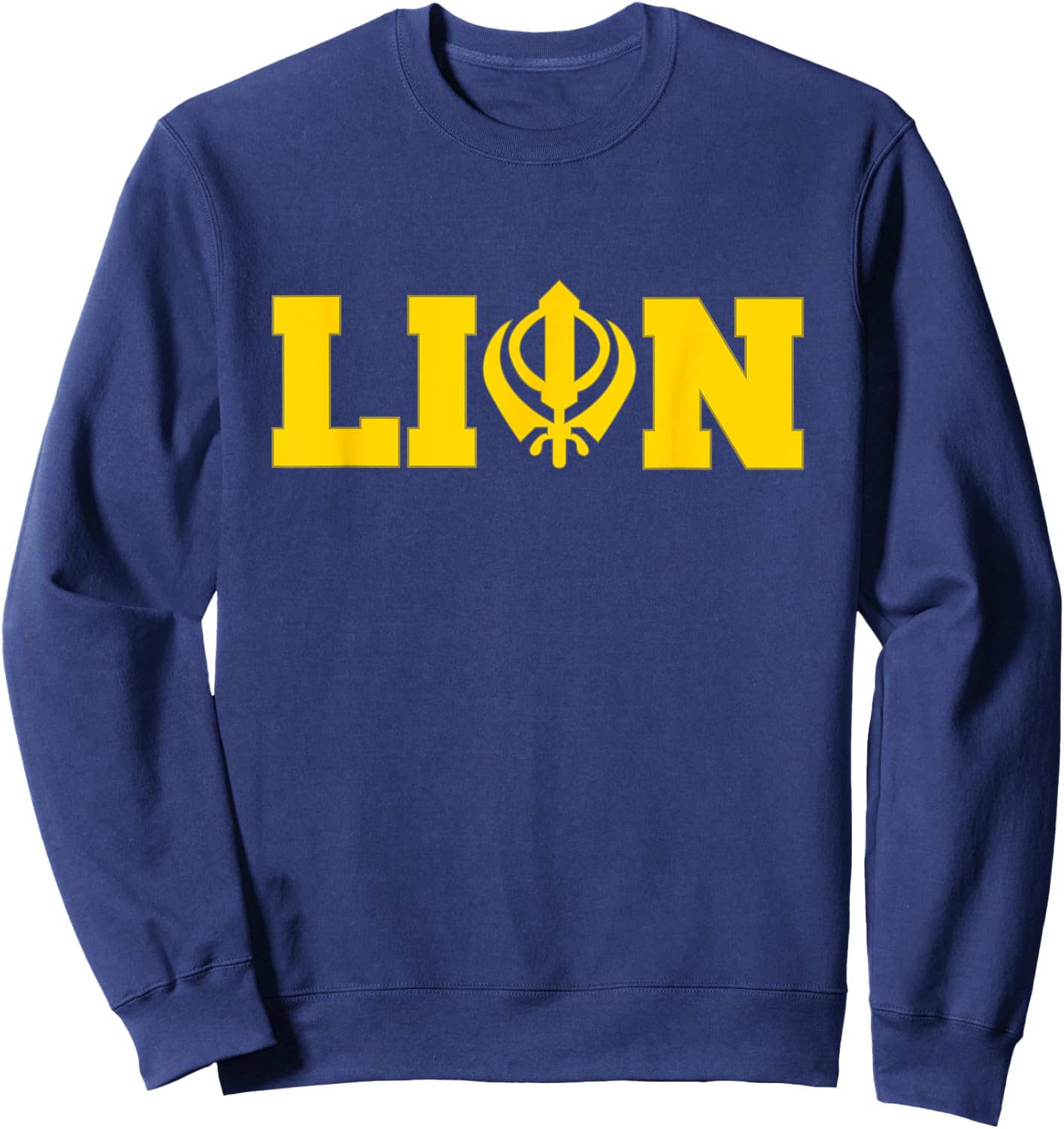 Punjabi Lion Khanda Sikh Singh Sweatshirt - Sweatshirt | Navy