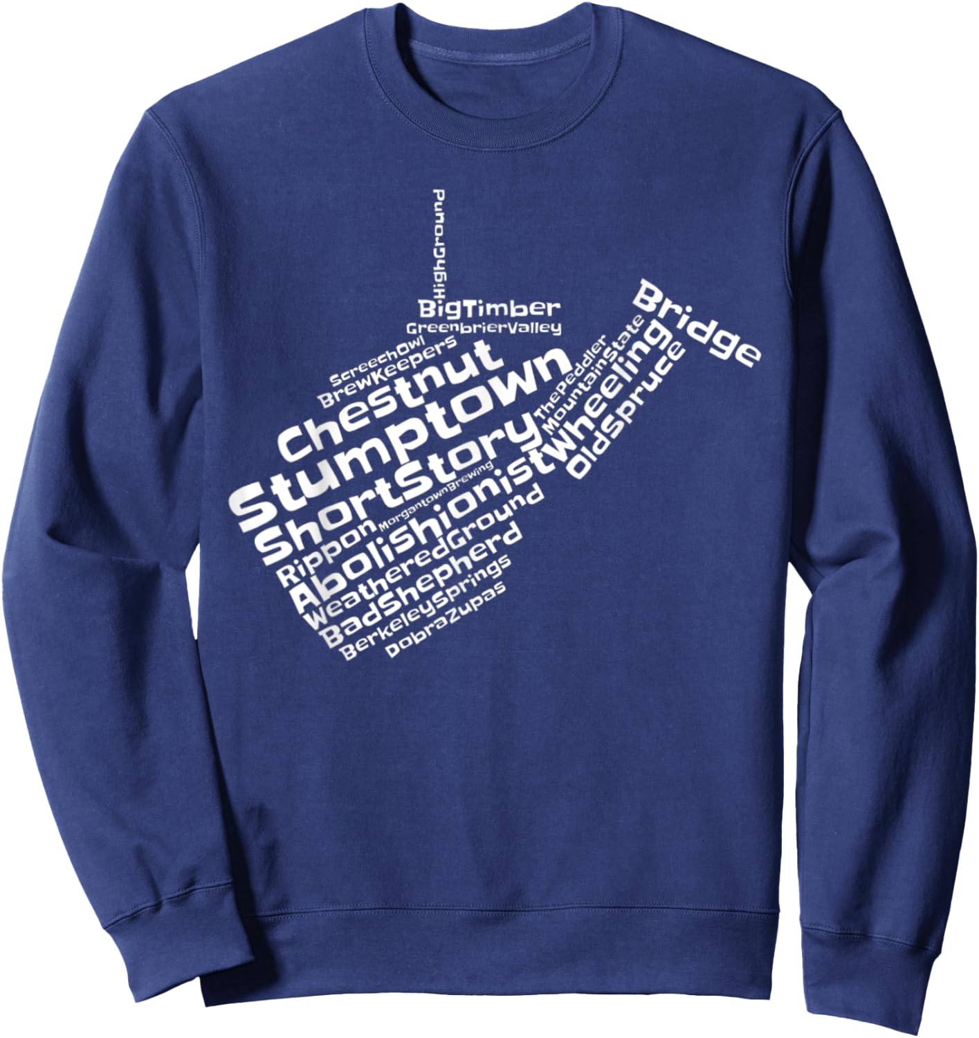 Drink Local West Virginia Breweries Sweatshirt - Sweatshirt | Navy