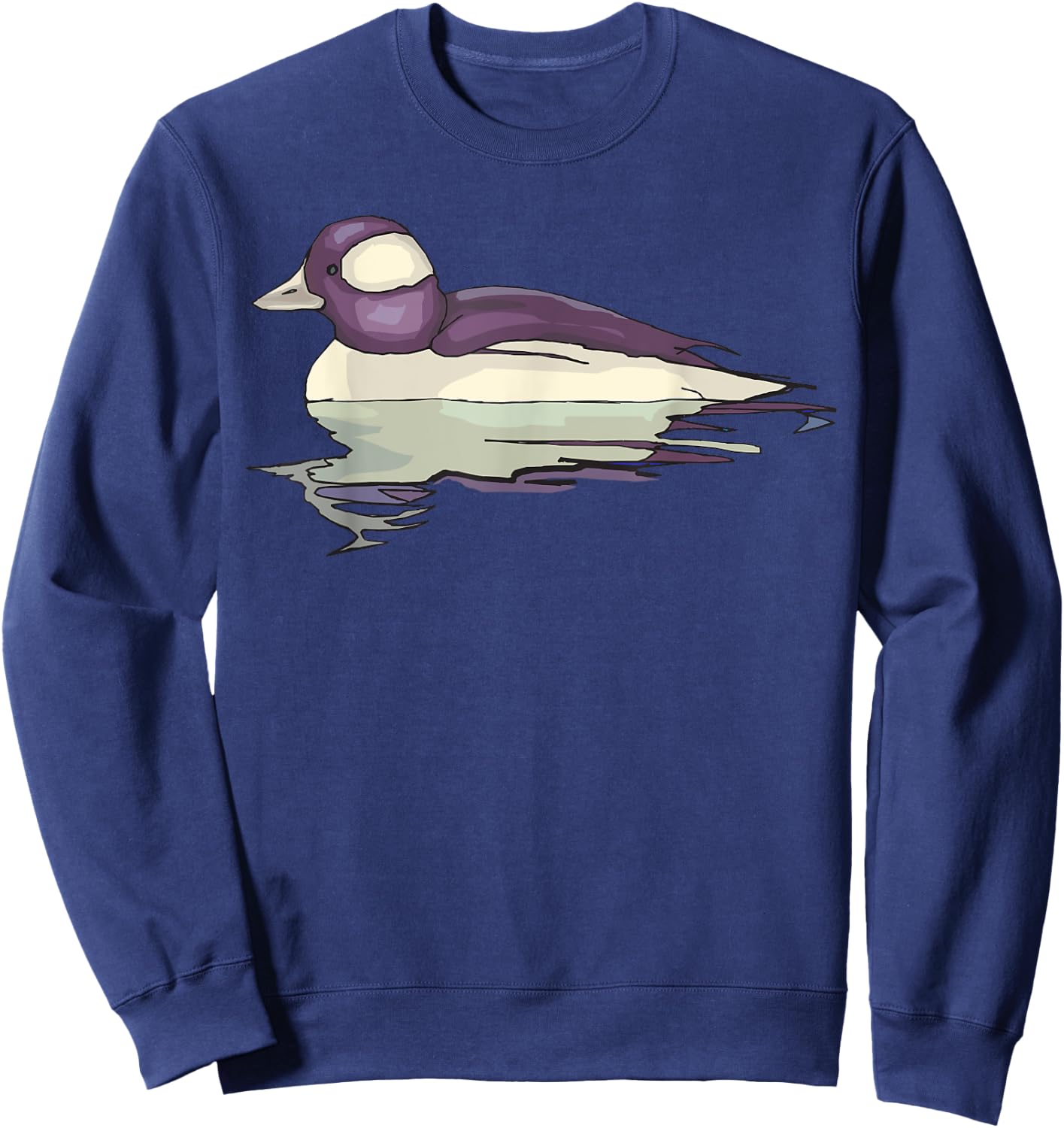Bufflehead Duck Art Illustration Sweatshirt - Sweatshirt | Navy