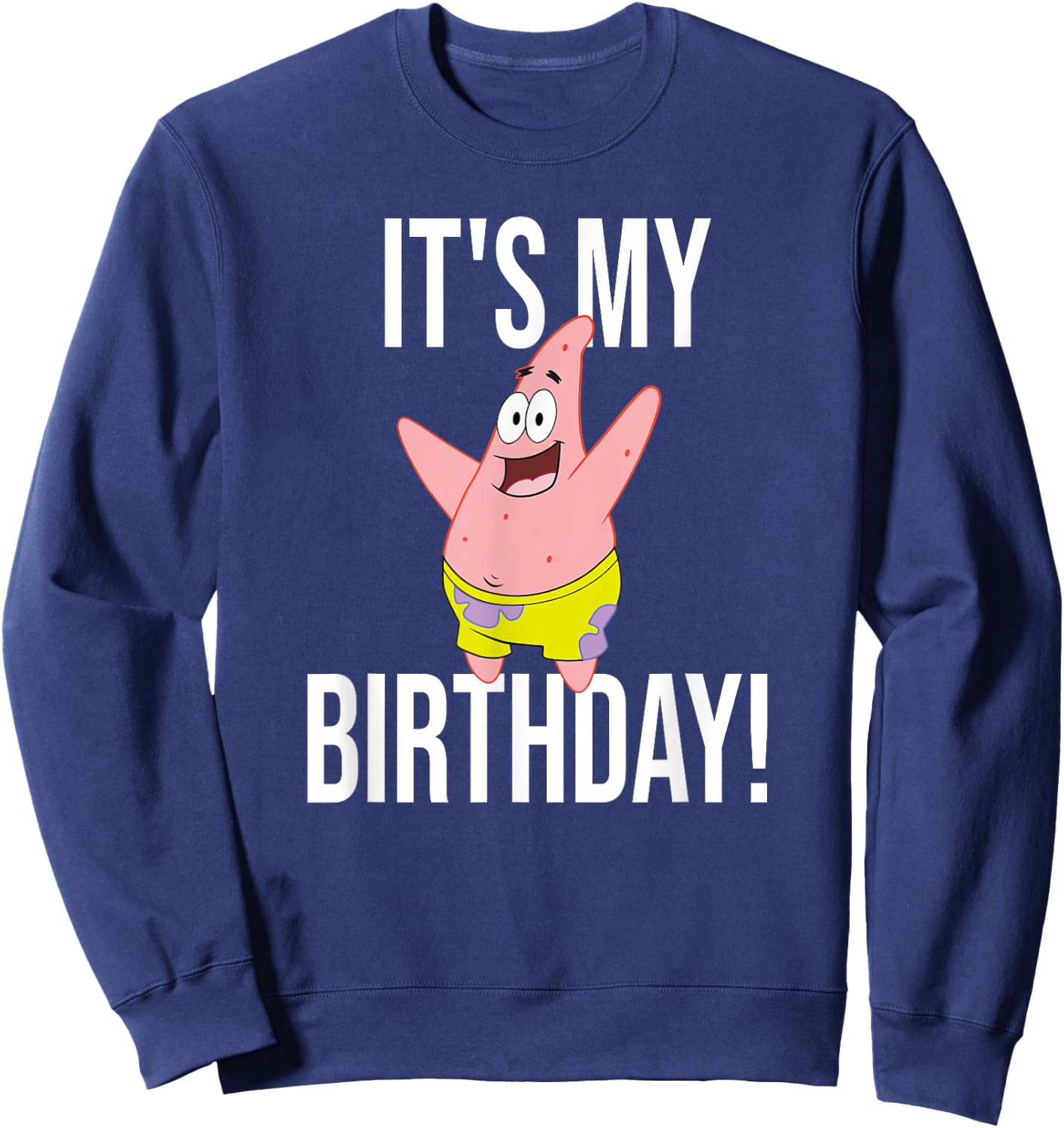 Mademark x SpongeBob SquarePants - Patrick Star - It's My Birthday! Sweatshirt - Sweatshirt | Navy