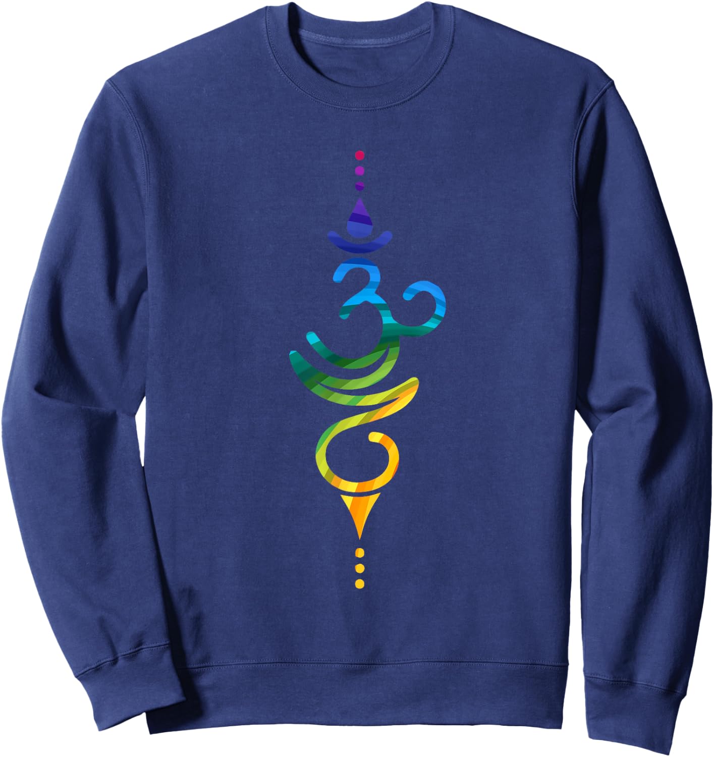 Breathe Symbol Chakra Mindfulness Hinduism Breathing Apparel Sweatshirt - Sweatshirt | Navy