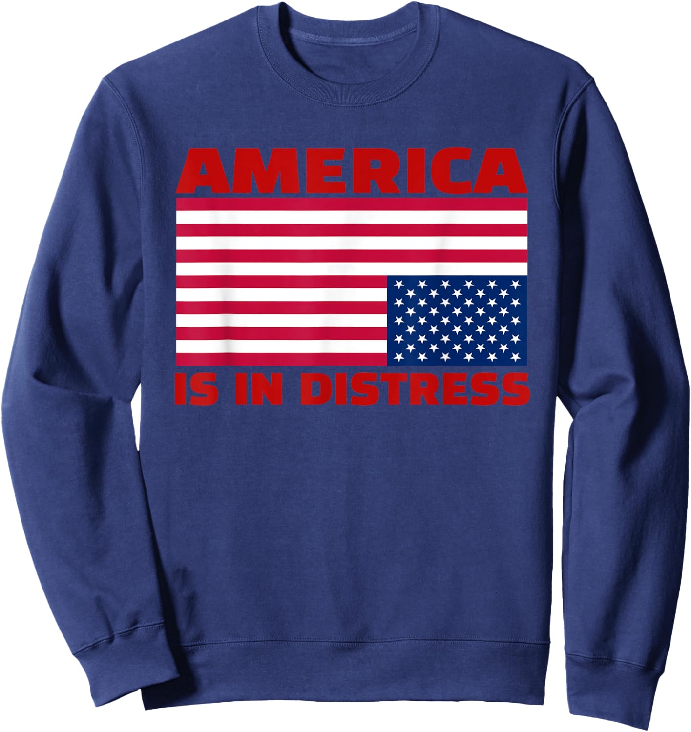 America is in distress.Upside down American Flag Sweatshirt - Sweatshirt | Navy