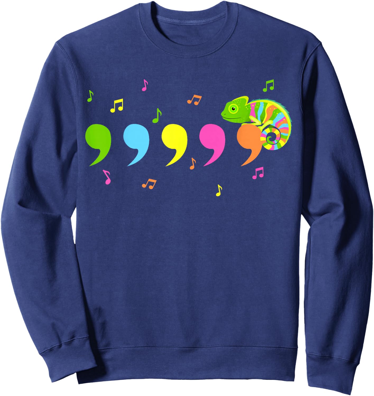 Comma Chameleon Lizard Reptiles Sweatshirt - Sweatshirt | Navy