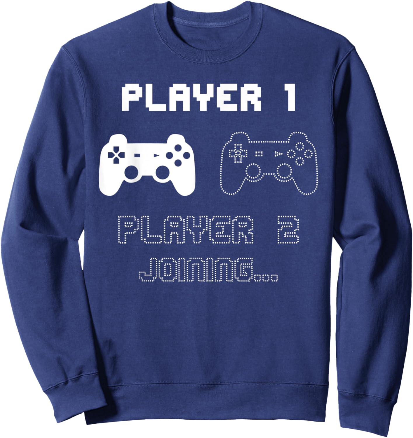 Player 2 Joining Siblings Baby Announcement Sweatshirt - Sweatshirt | Navy