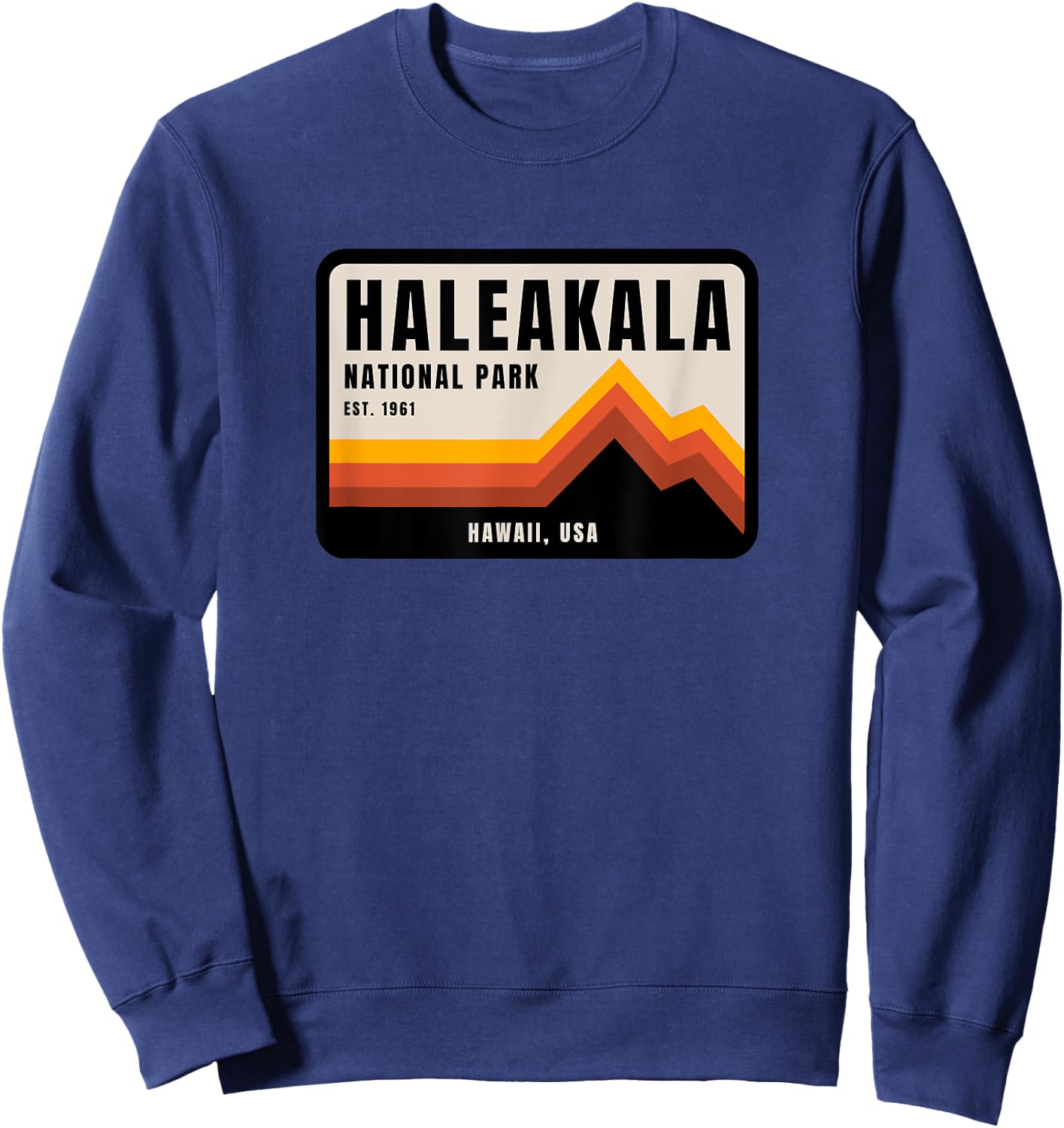 Family Vacation Gift - Retro Haleakala National Park Sweatshirt - Sweatshirt | Navy