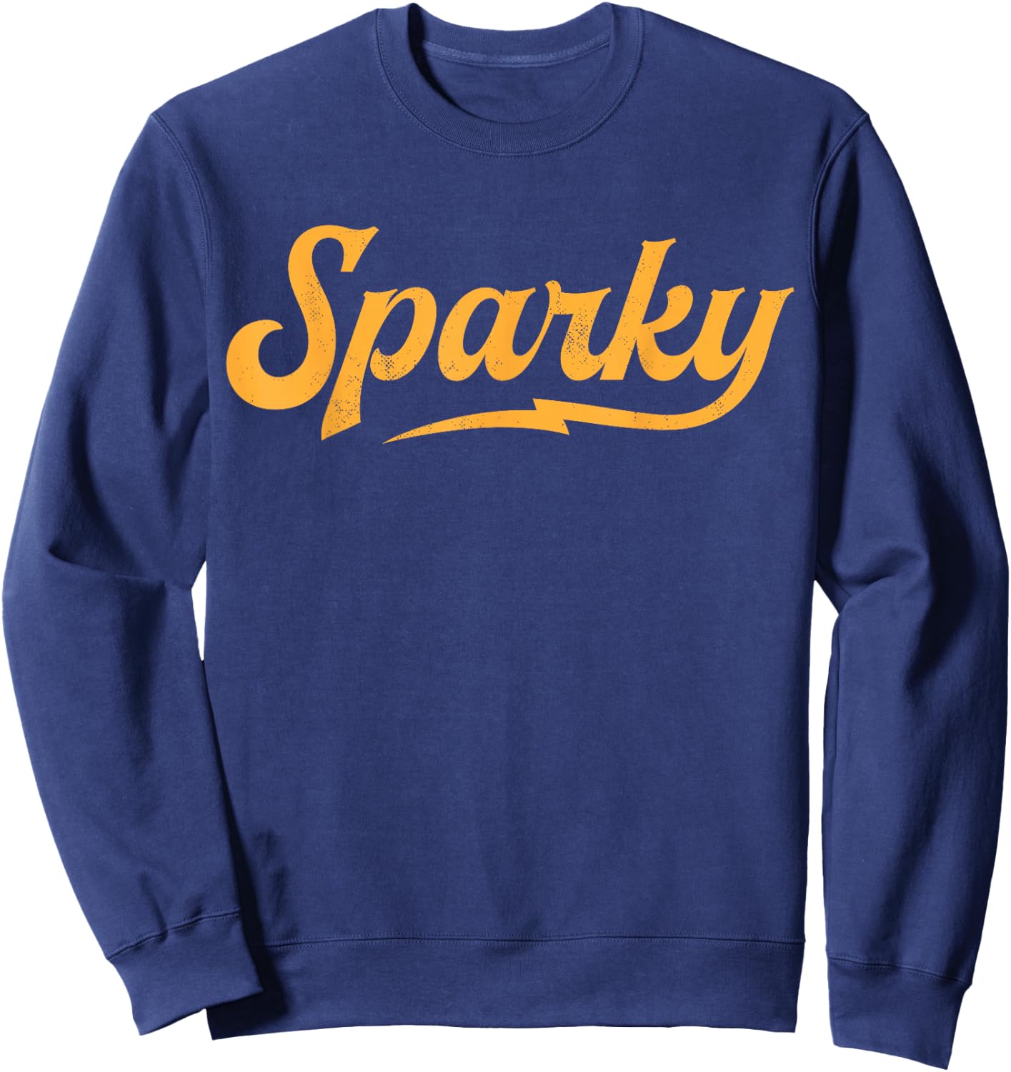 Sparky Electrician Funny Lineman Dad Retro Vintage Novelty Sweatshirt - Sweatshirt | Navy