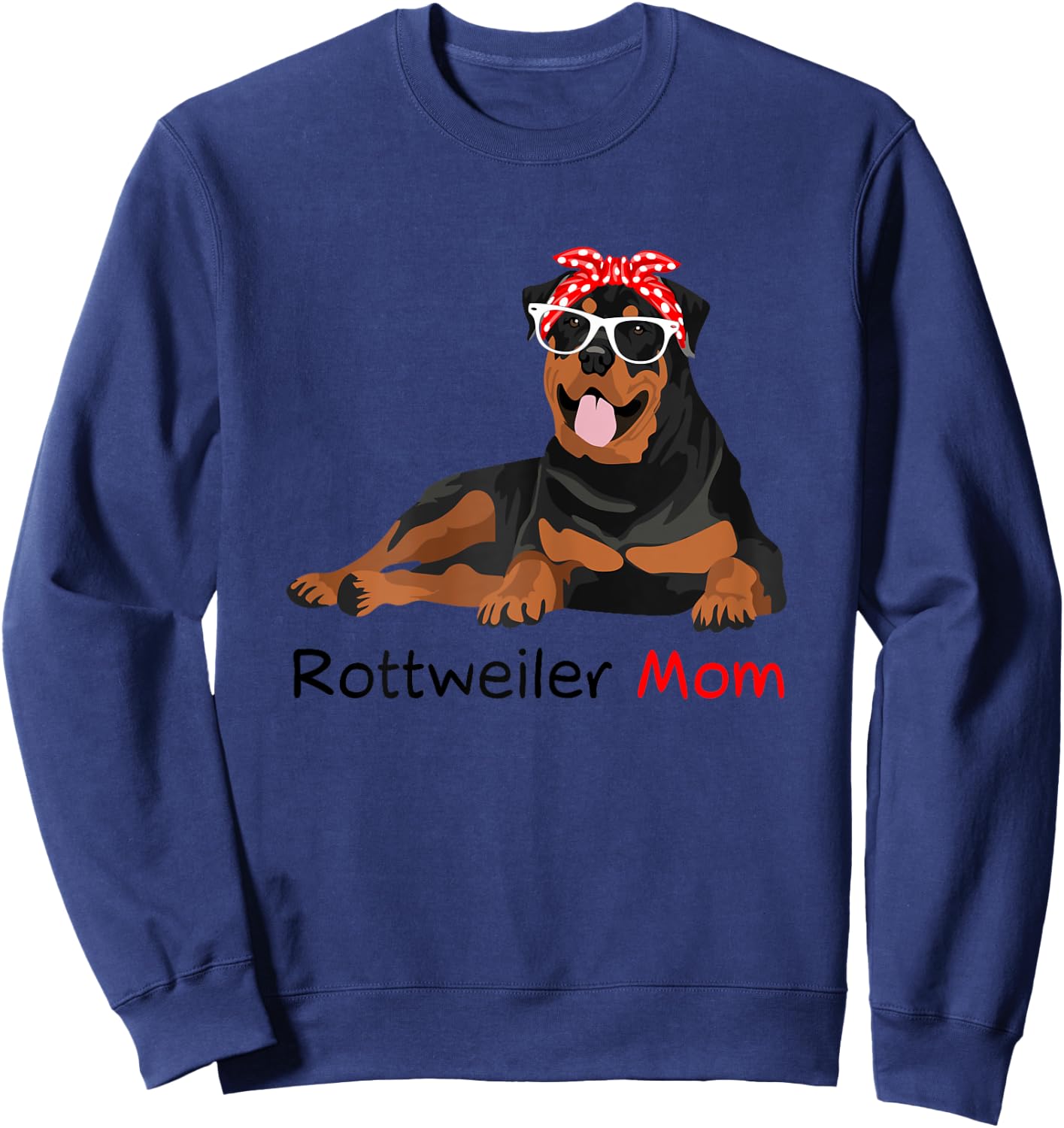 Rottweiler Mom Bandana Rottweiler Dog Sweatshirt - Sweatshirt | Navy