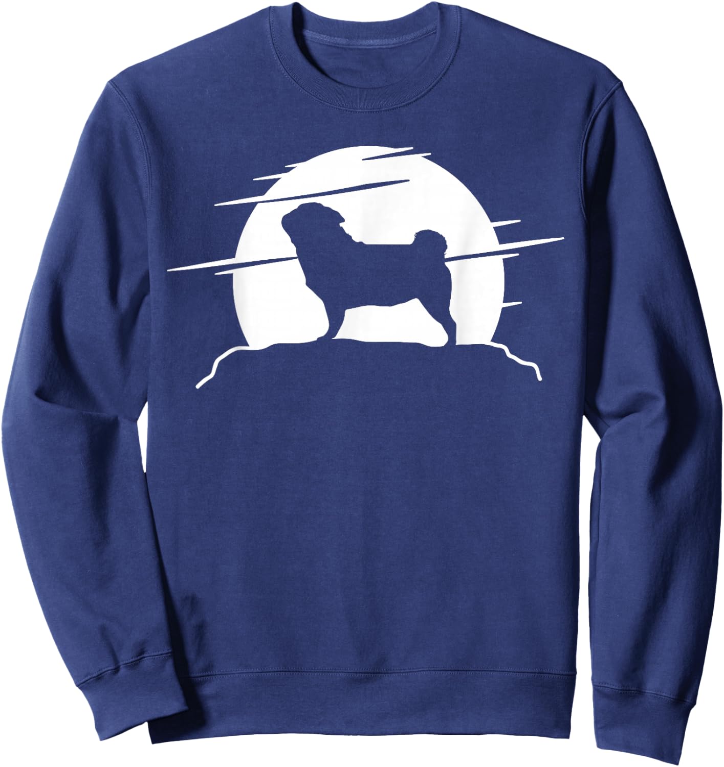 Pug Puggie-Dog Sweatshirt - Sweatshirt | Navy