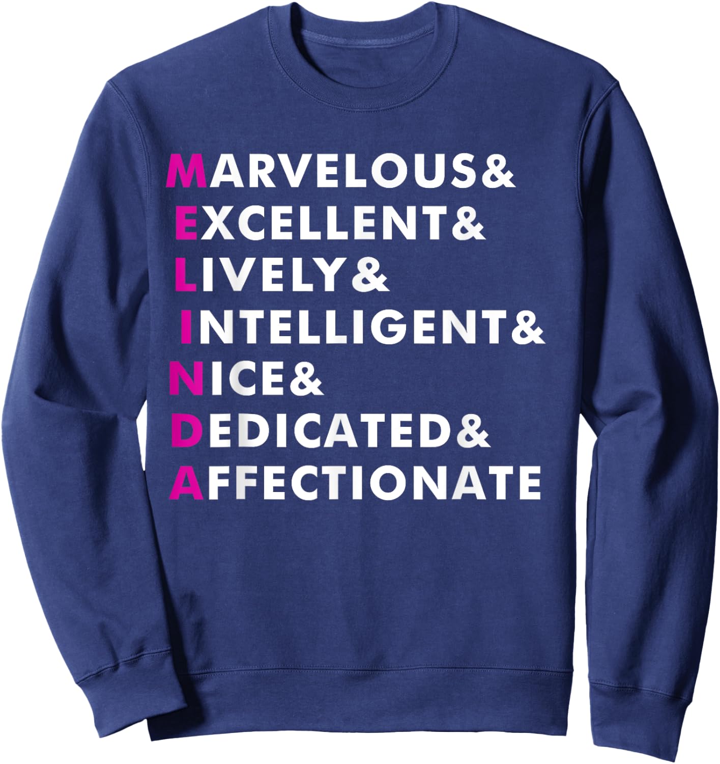 Melinda Name Shirt Personalized Gift Sweatshirt - Sweatshirt | Navy