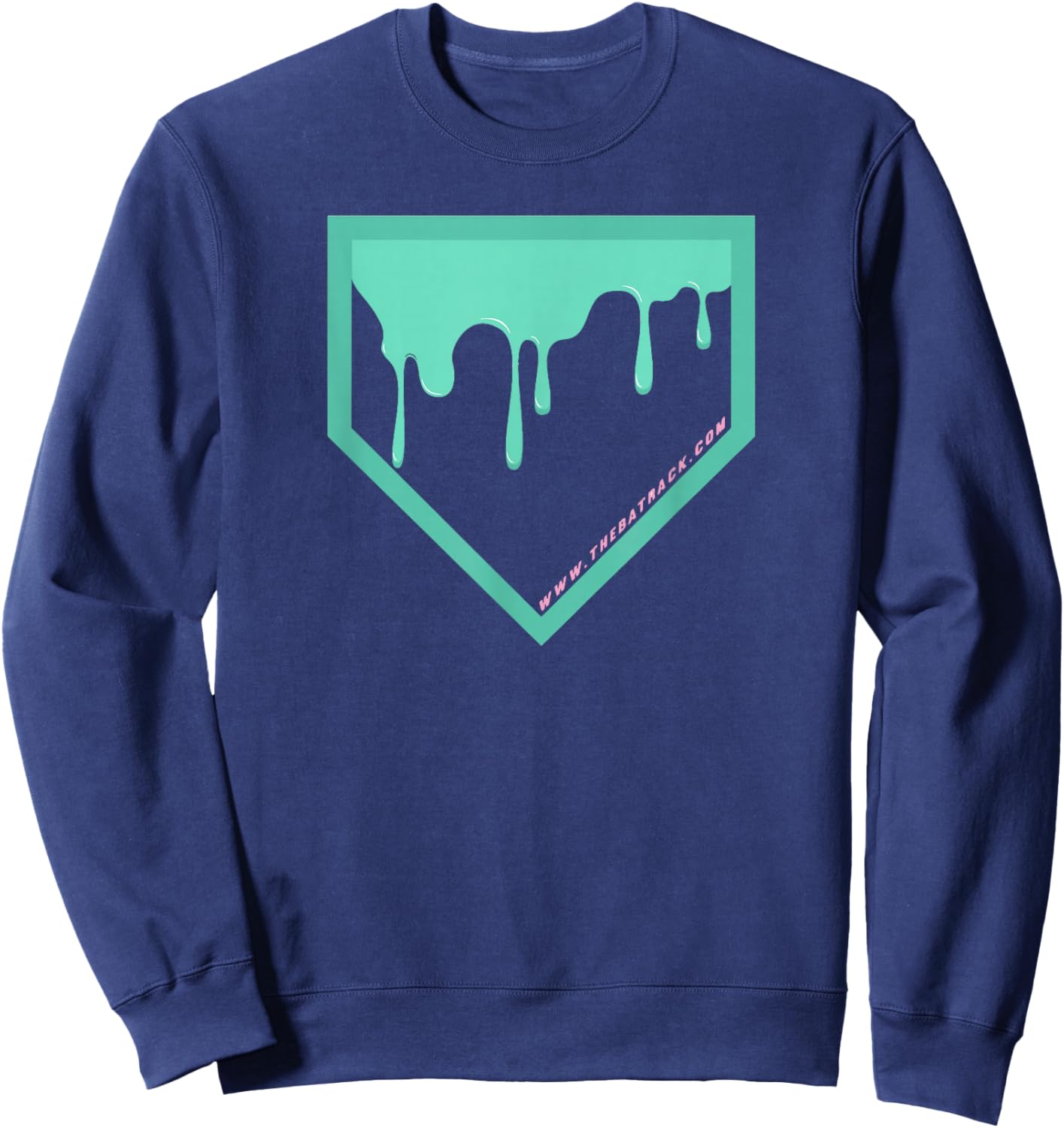 Baseball Home Plate Drip 2 Mint Sweatshirt - Sweatshirt | Navy
