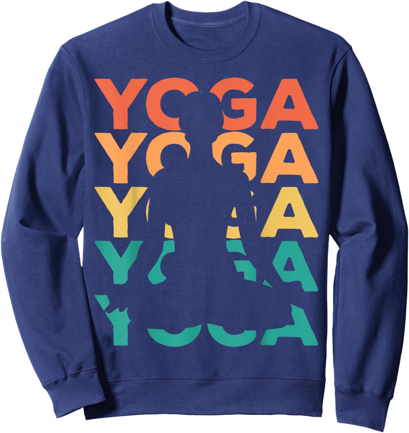 Retro Vintage Yoga Gift Yogis Sweatshirt - Sweatshirt | Navy