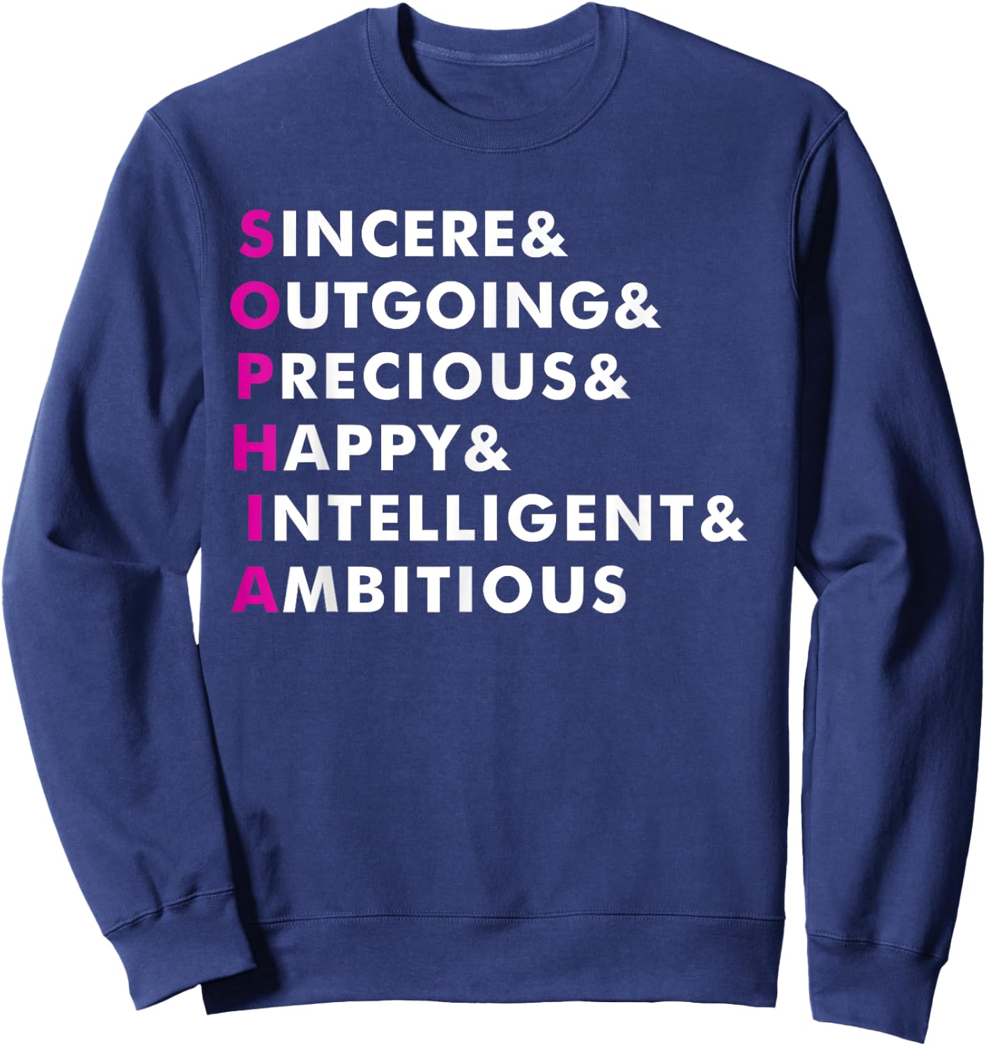 Sophia Name Shirt Personalized Gift Sweatshirt - Sweatshirt | Navy