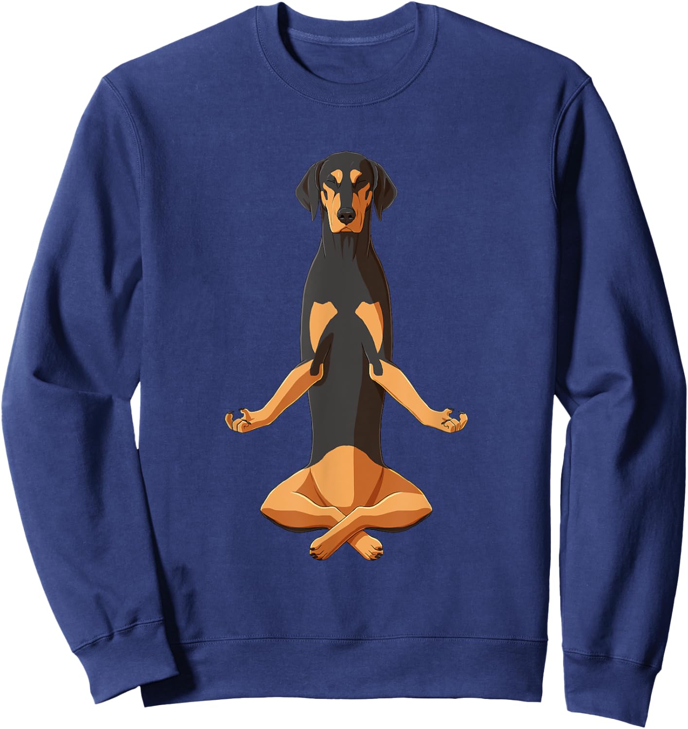 Funny Yoga Dog Transylvanian Hound Sweatshirt - Sweatshirt | Navy