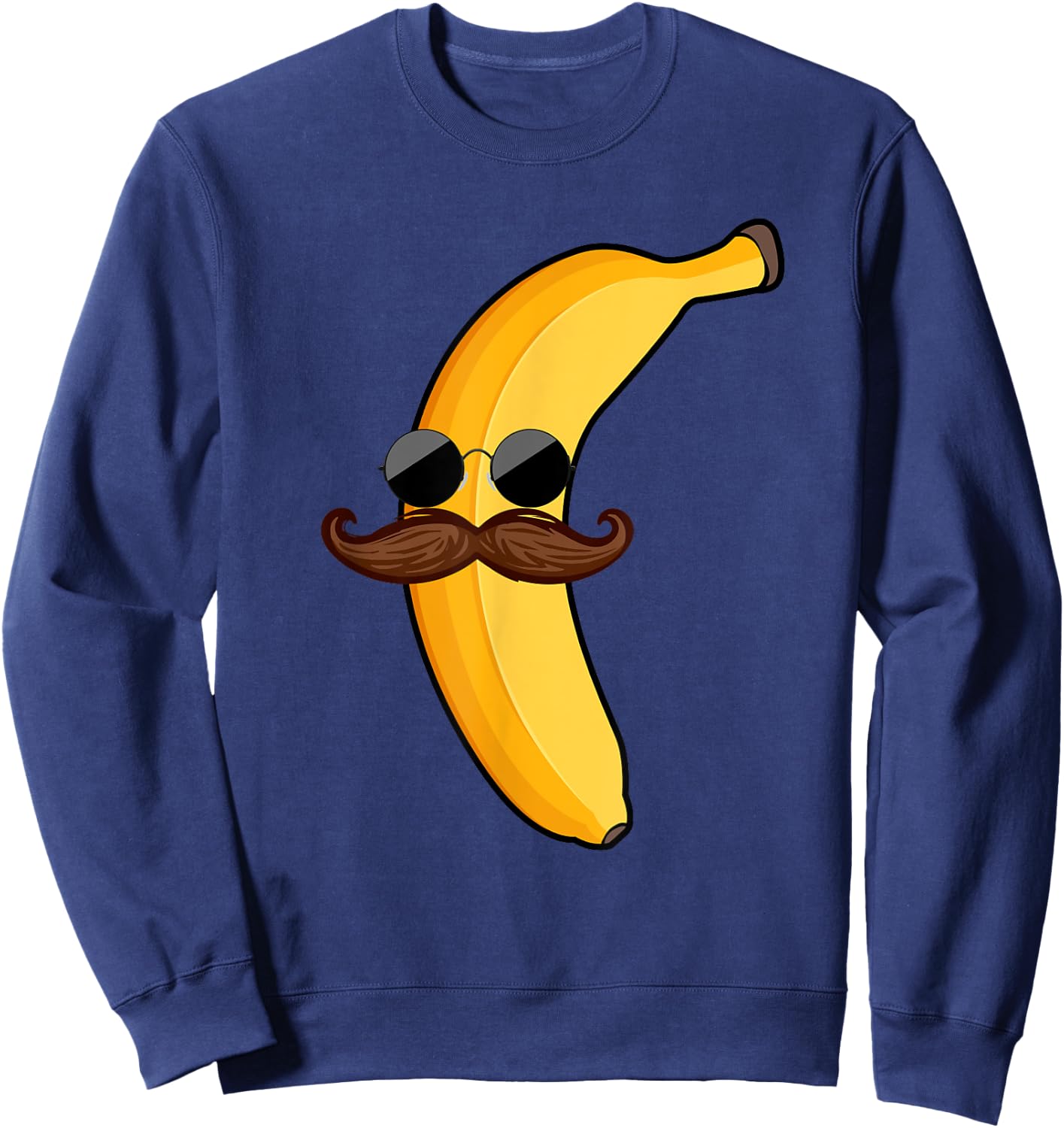 Cool Banana Design Boys Tropical Fruit Banana Lover Sweatshirt - Sweatshirt | Navy