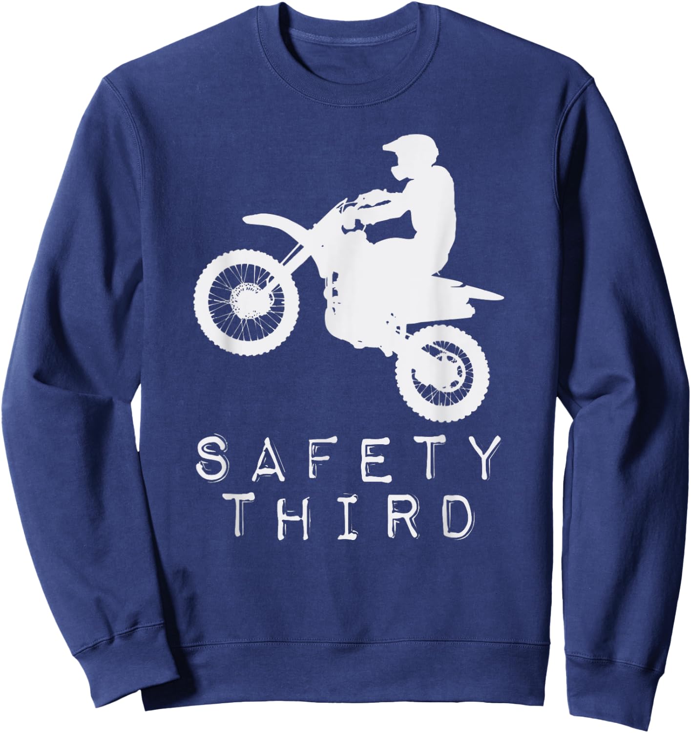 Safety Third T Shirt 3rd Motorcycle Motorbike Sweatshirt - Sweatshirt | Navy