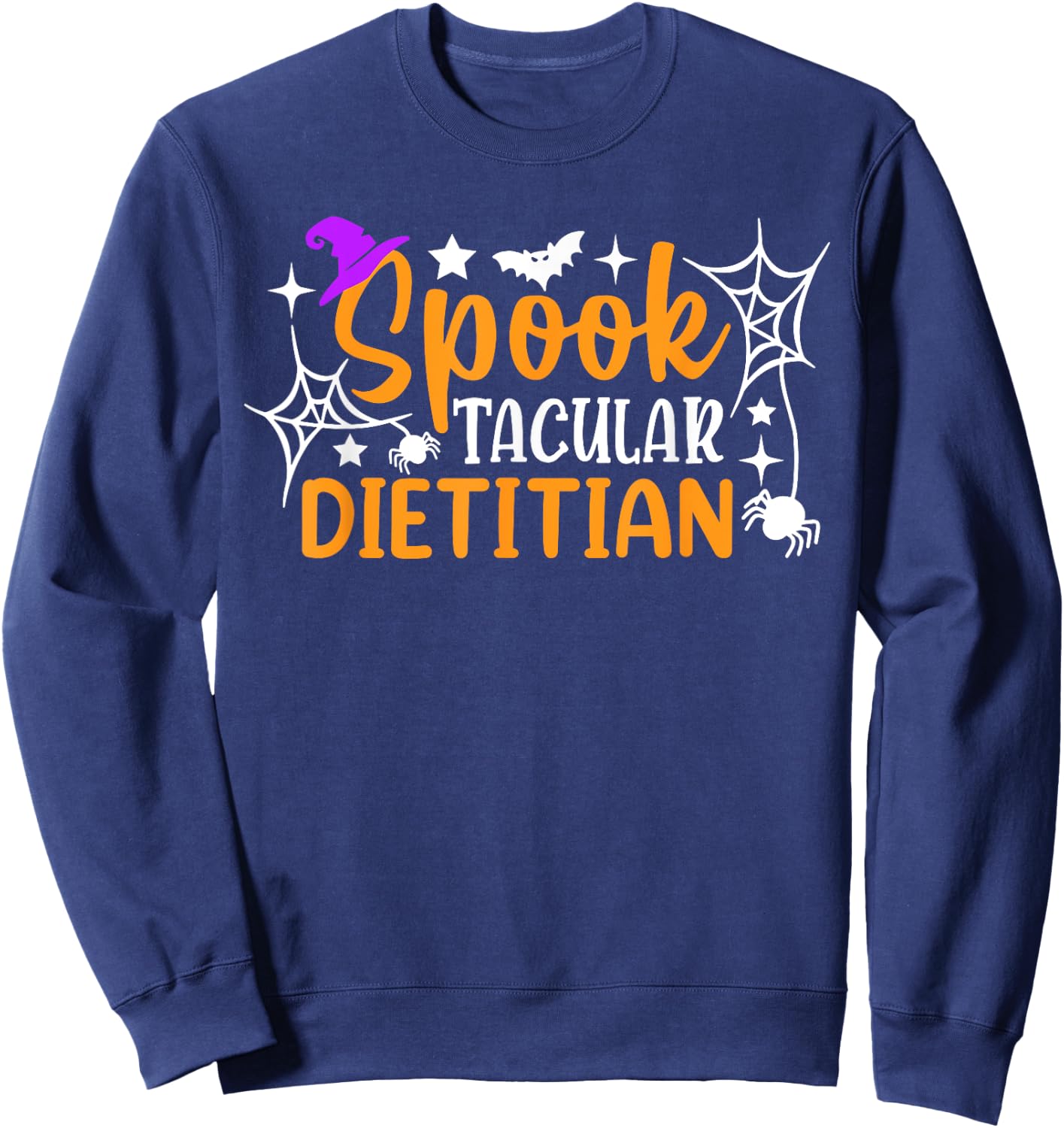 Spooktacular Dietitian Shirt Funny Halloween Costume Sweatshirt - Sweatshirt | Navy