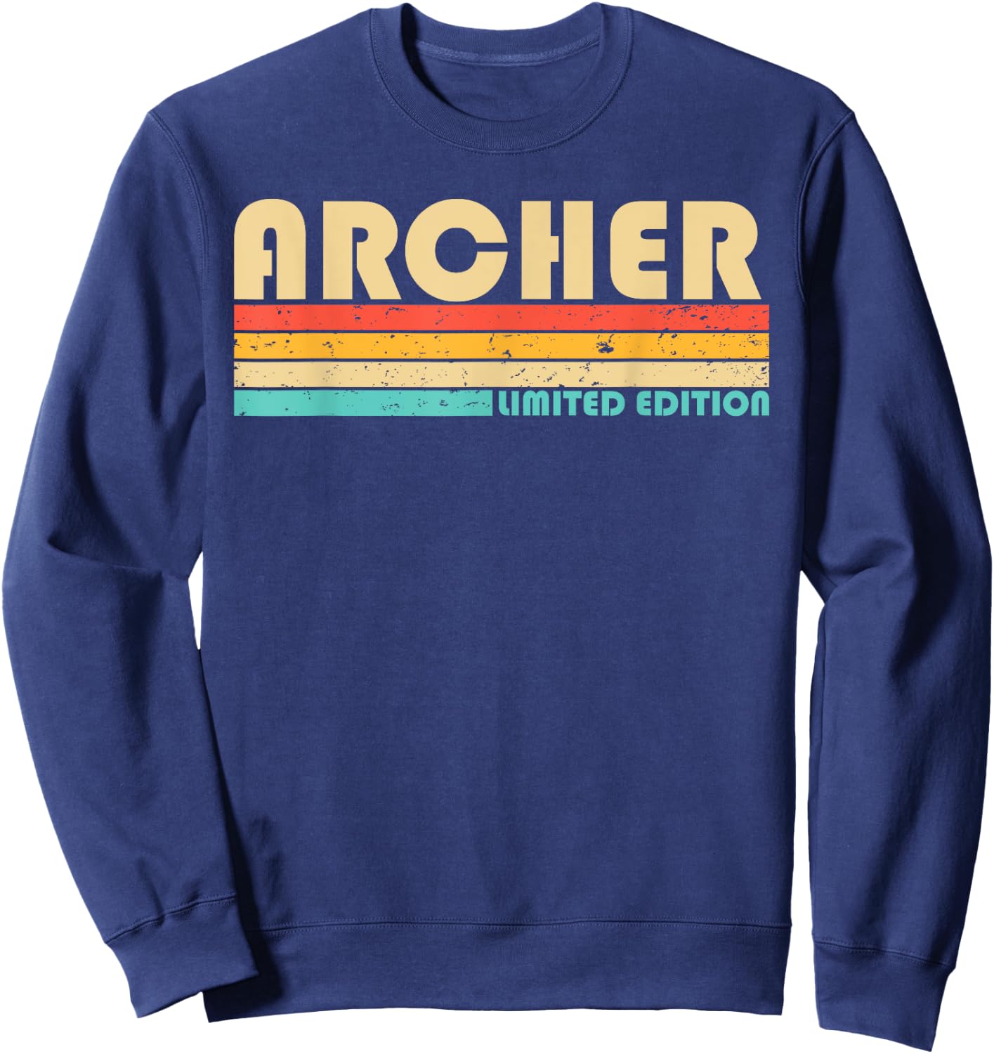 ARCHER Name Personalized Funny Retro Vintage Birthday Sweatshirt - Sweatshirt | Navy