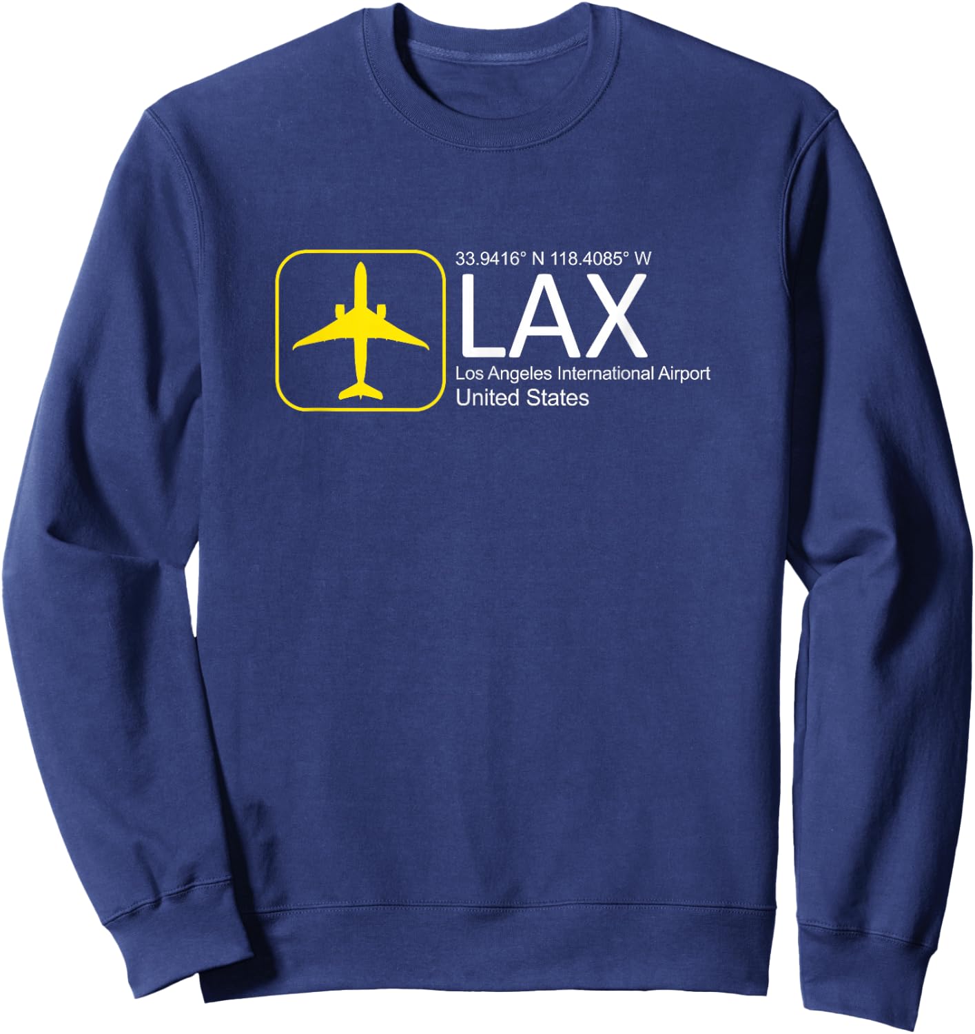Los Angeles Shirt Airport California Crew LAX Flight Crew Sweatshirt - Sweatshirt | Navy