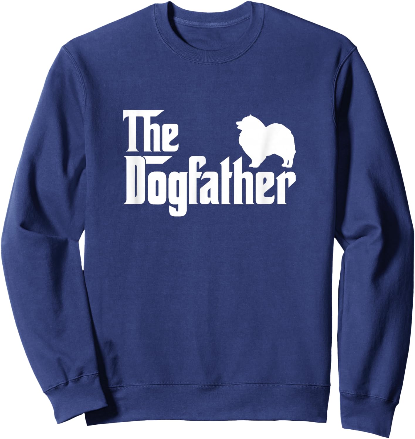 Keeshonden Lover Gift DogFather Sweatshirt - Sweatshirt | Navy